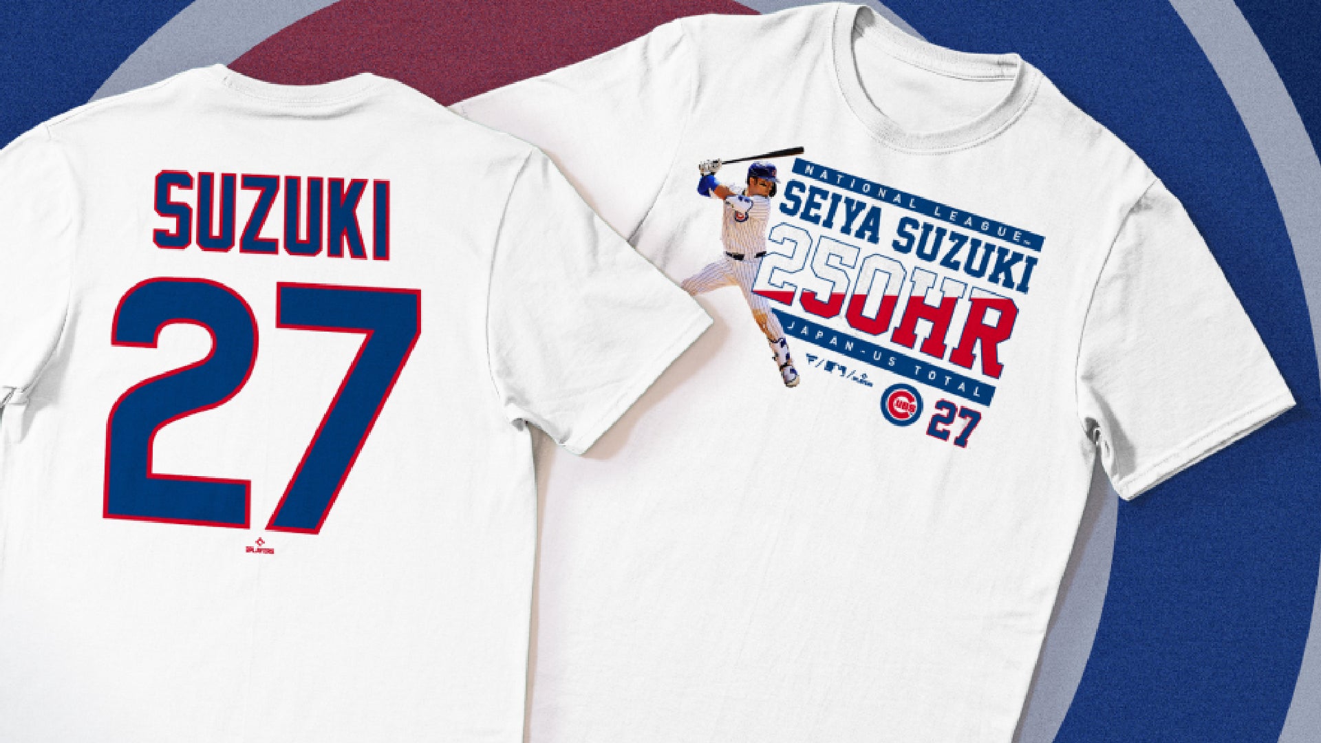 鈴木誠也選手 日米通算250本塁打達成記念TシャツをMLB Shopで販売開始 鈴木誠也選手 日米通算250本塁打達成記念TシャツをMLB Shopで販売開始