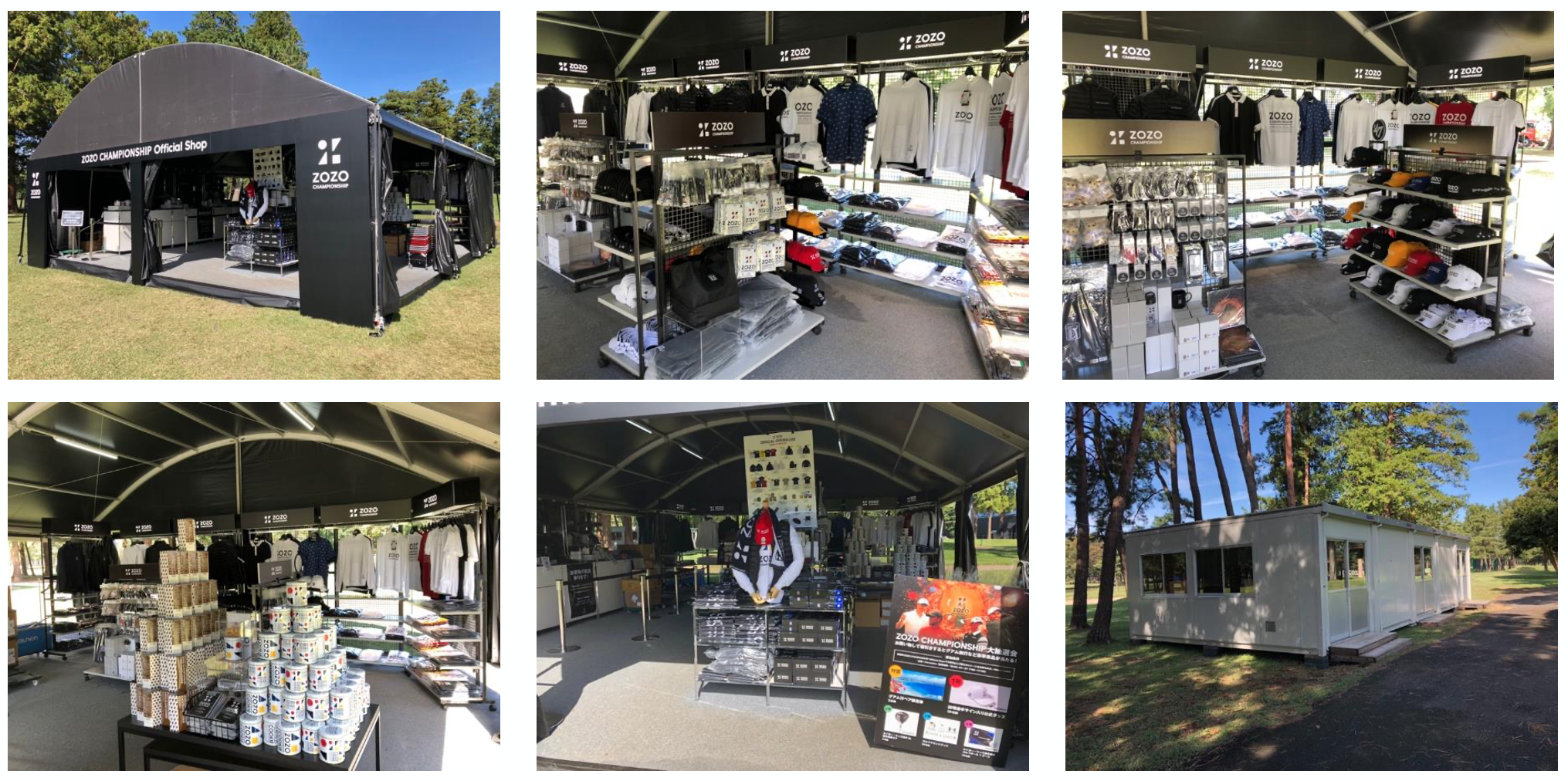 ZOZO Championship時の店舗。ショップのように展示することでより商品が魅力的に伝わる