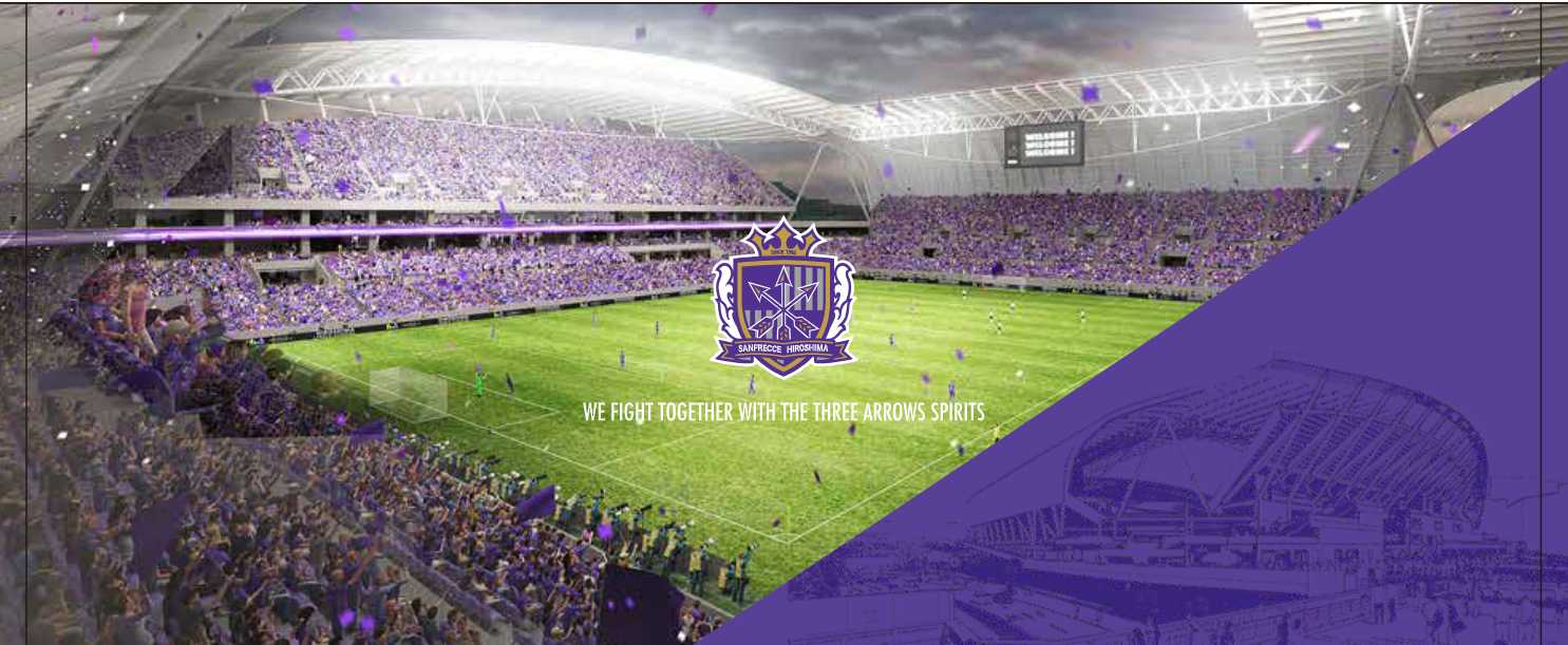 スタジアム内観をデザインした PEACEWING開業記念プリントフェイスタオル