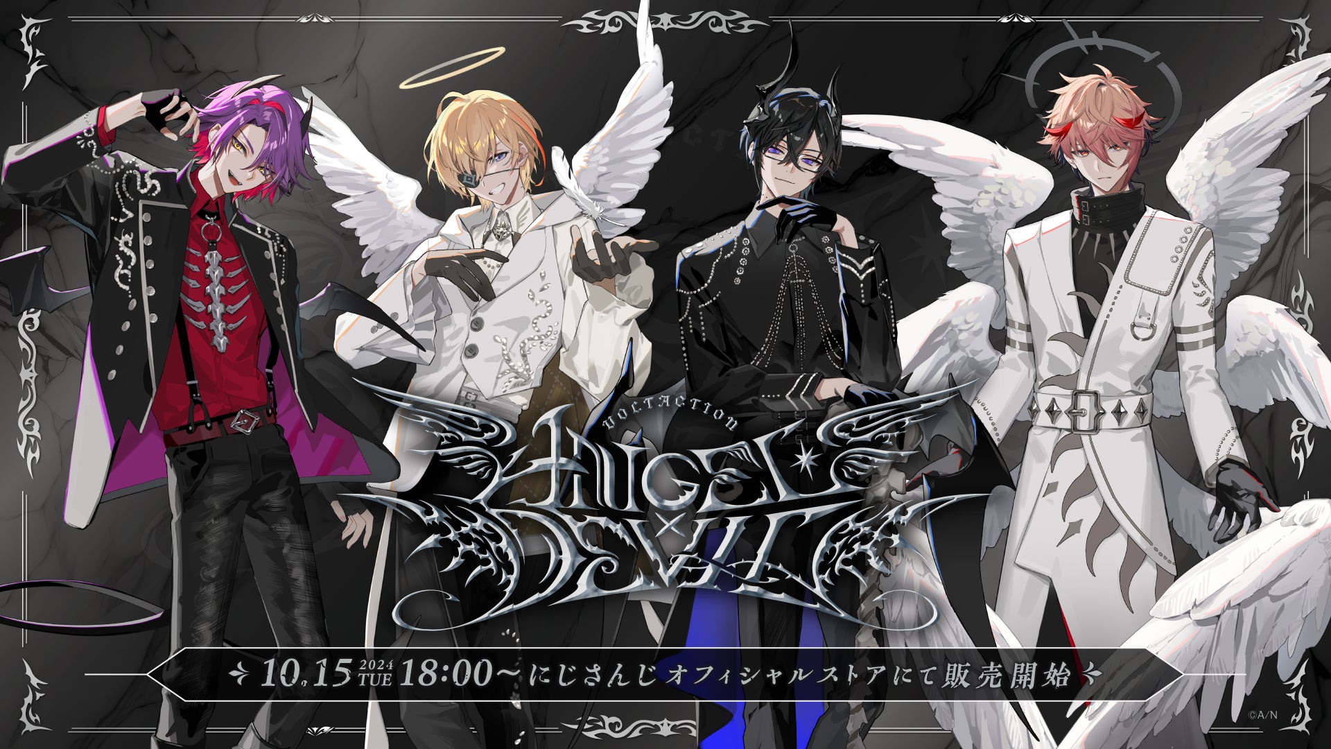 天使と悪魔の囁きピアス silver925 レッドデビル サタン バイカー 天使と悪魔の囁きピアス silver925 レッドデビル サタン