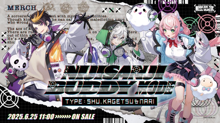 NIJISANJI Buddy Mode Type:Shu, Kagetsu & Nari】グッズを2025年6月 NIJISANJI Buddy Mode Type:Shu, Kagetsu & Nari】グッズを2025年6月