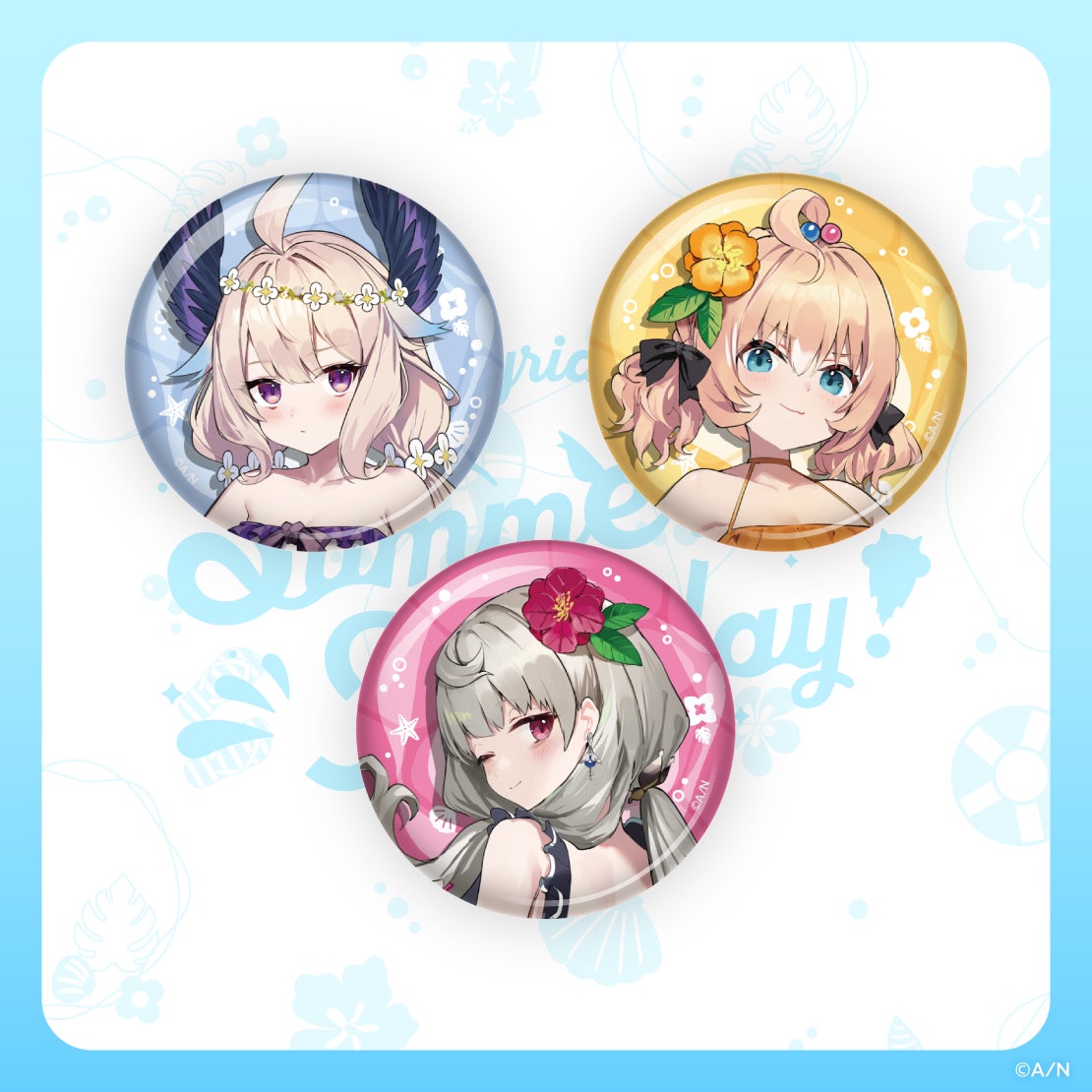 にしきさん 缶バッジ Summer NIJISANJI EN「Ethyria's Summer ☆ Holiday!」2023年8月16日(水