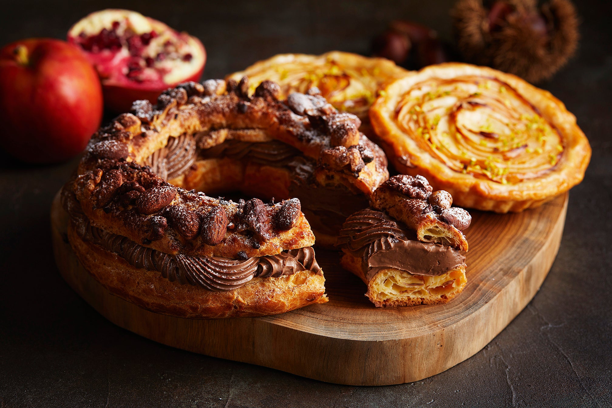 パリ・ブレスト プラリネアーモンドと栗、他