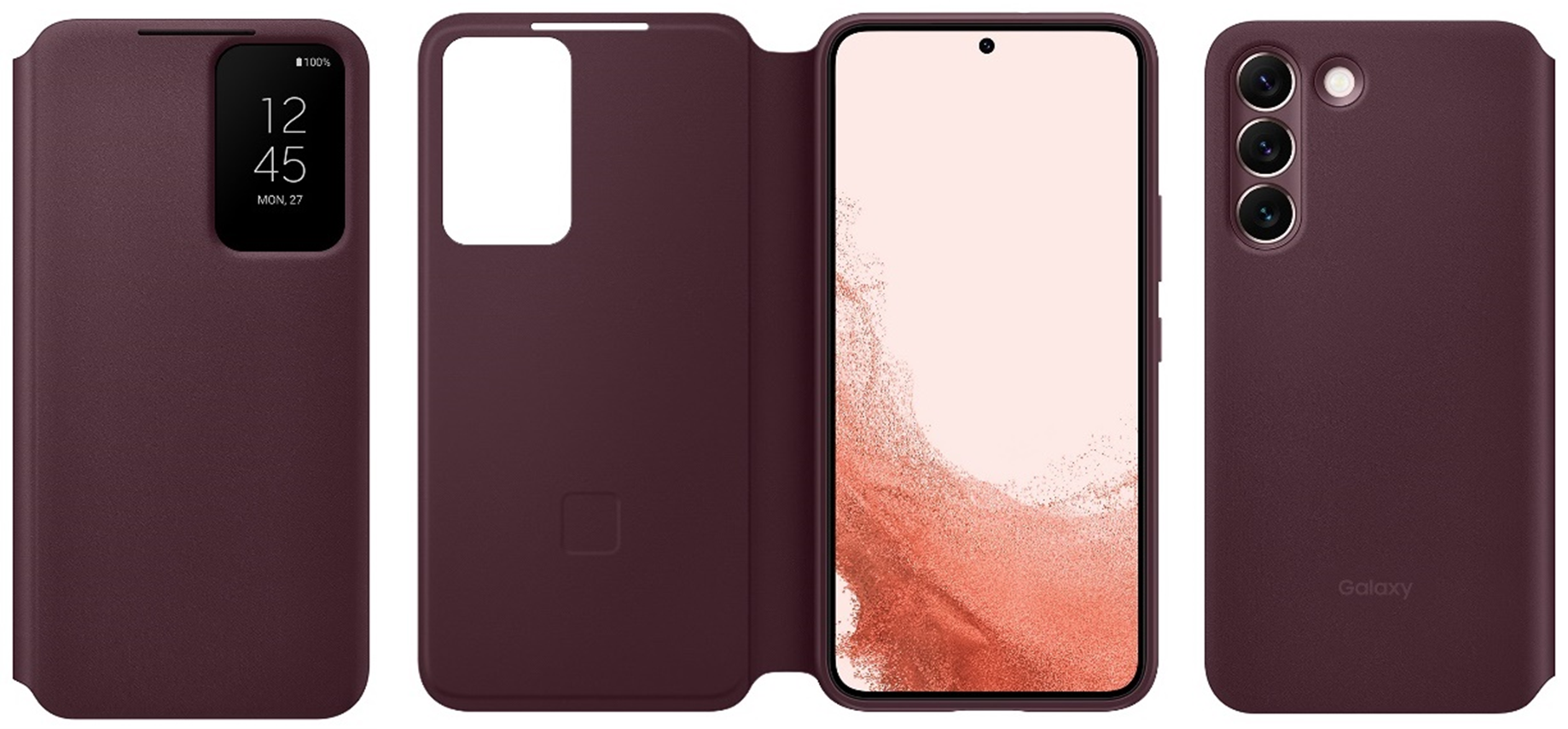 　　　　　　　　　　　　　　　　　　＜「Galaxy S22」対応：Burgundy＞