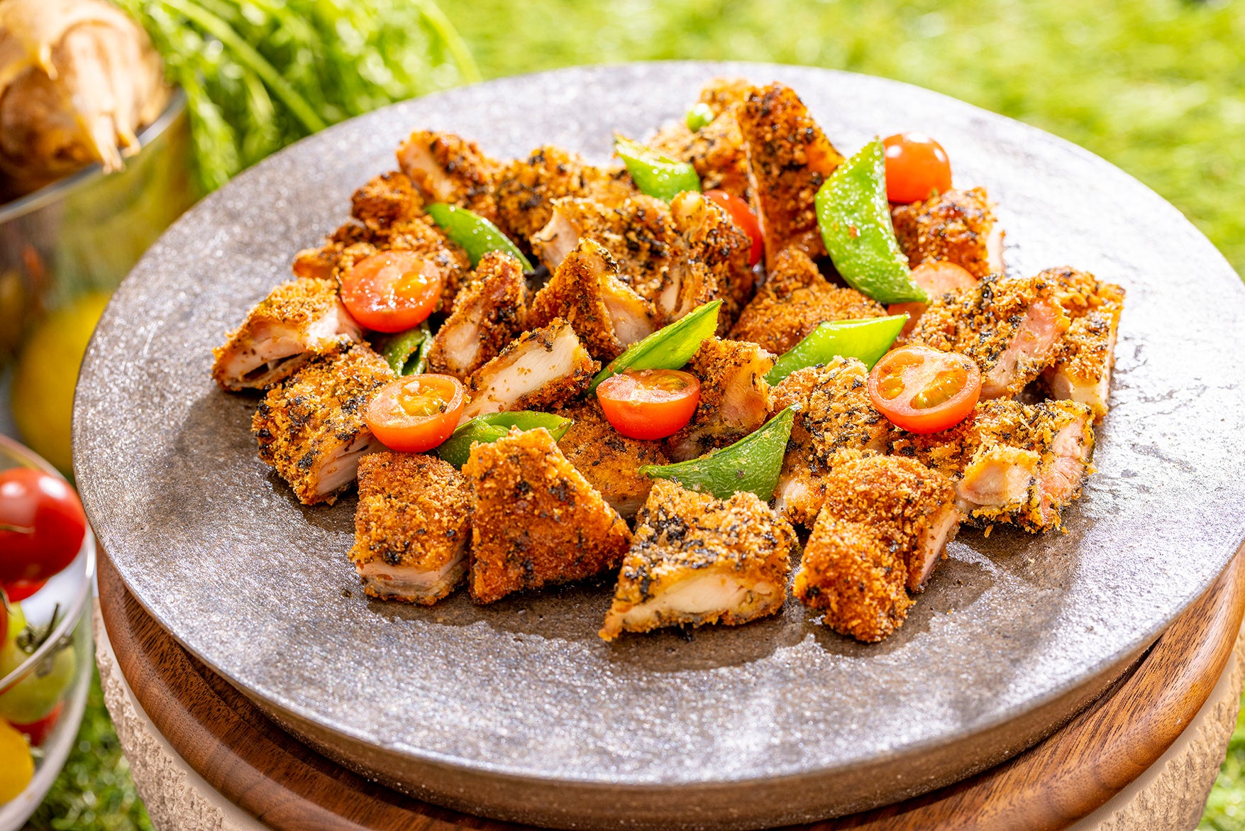 佐賀県産香味海苔と赤鶏さつまのパン粉揚げ　