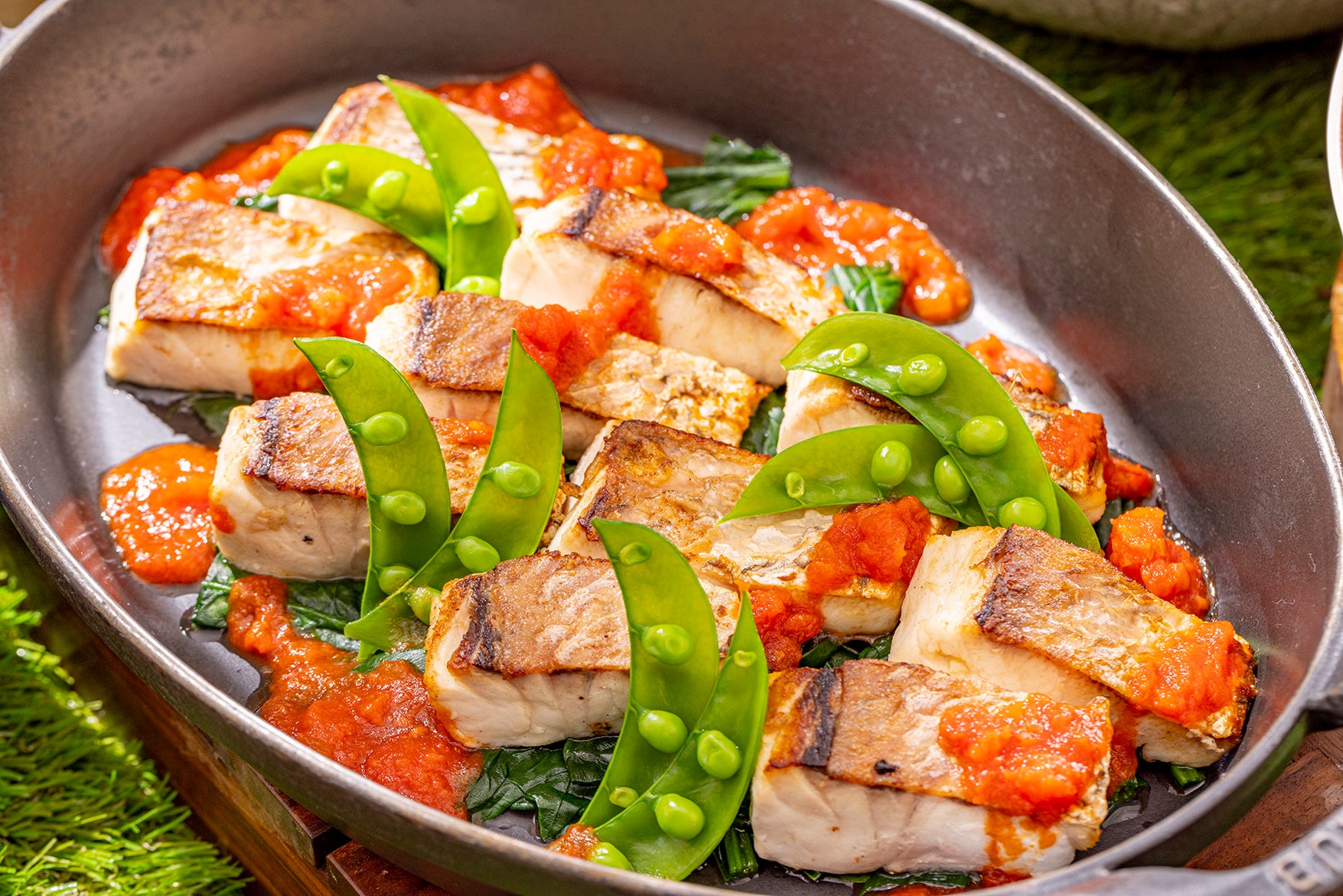 宮崎産ニベのポワレ　梅のヴェルジュ