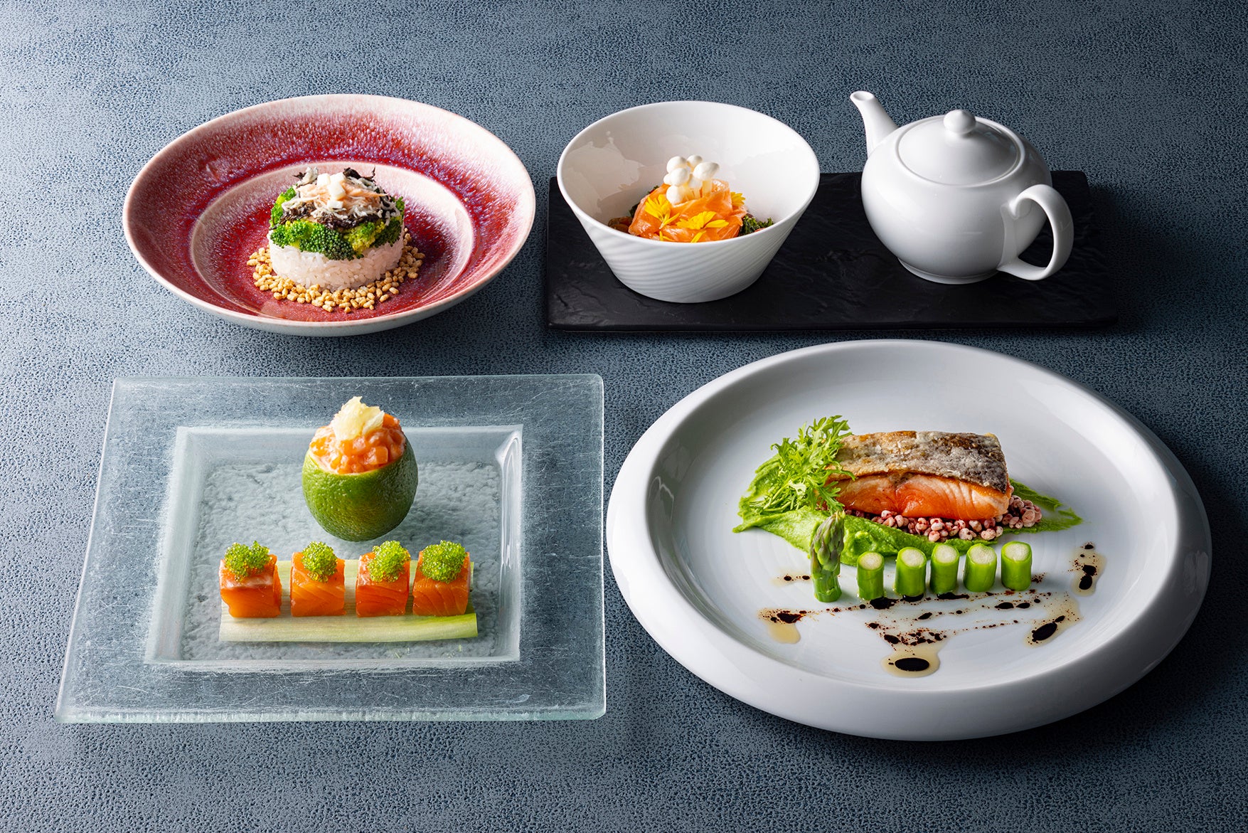 中国料理「チャイナブルー」 サーモンコース