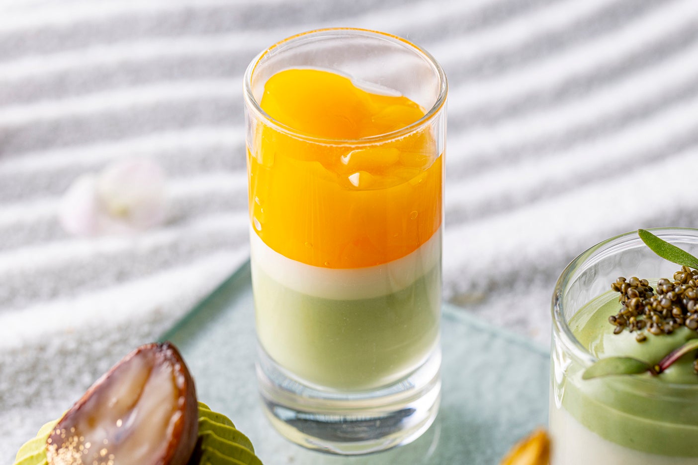 抹茶と静岡県産三ケ日みかんジュレ