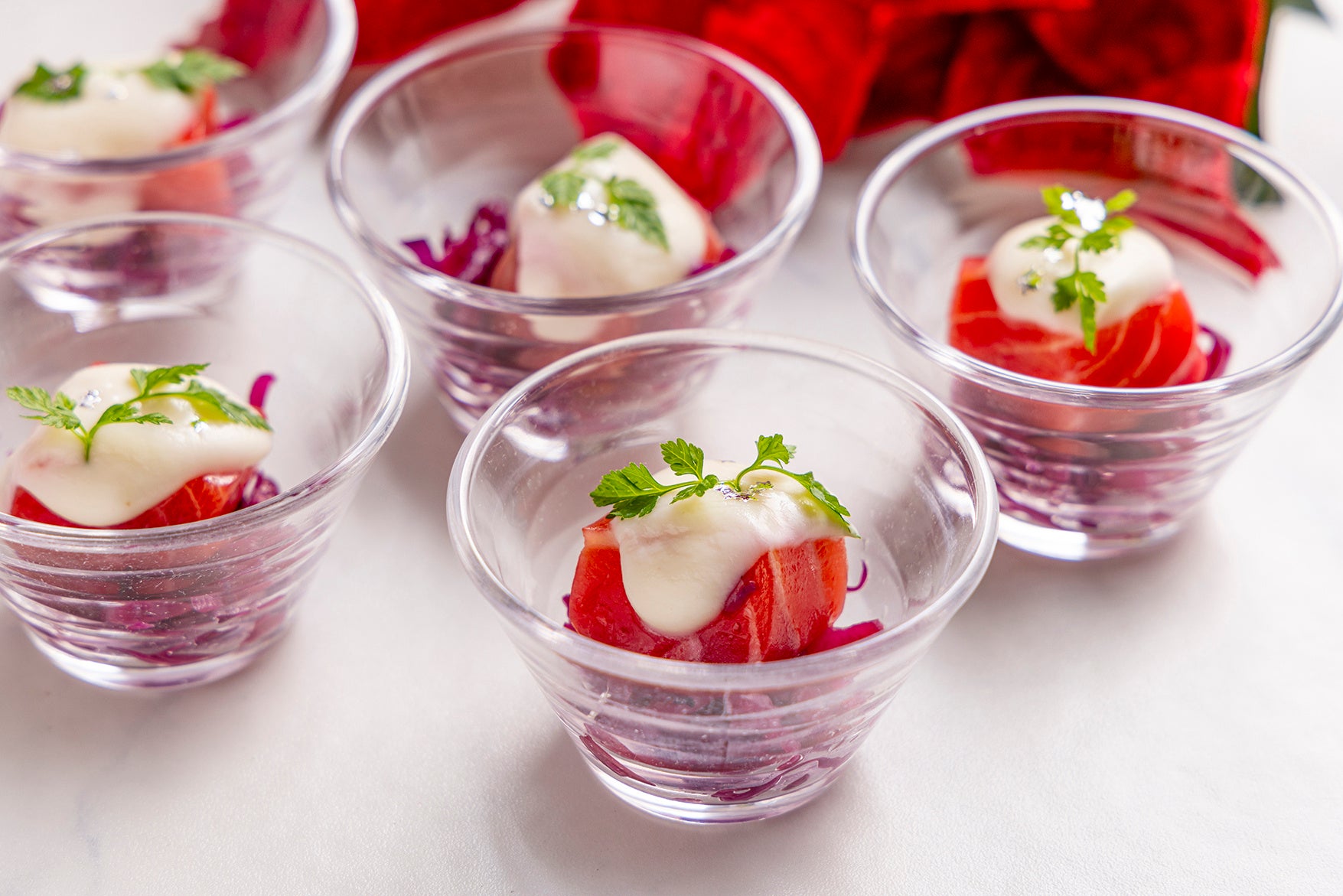 スモークサーモンとカリフラワーのムース