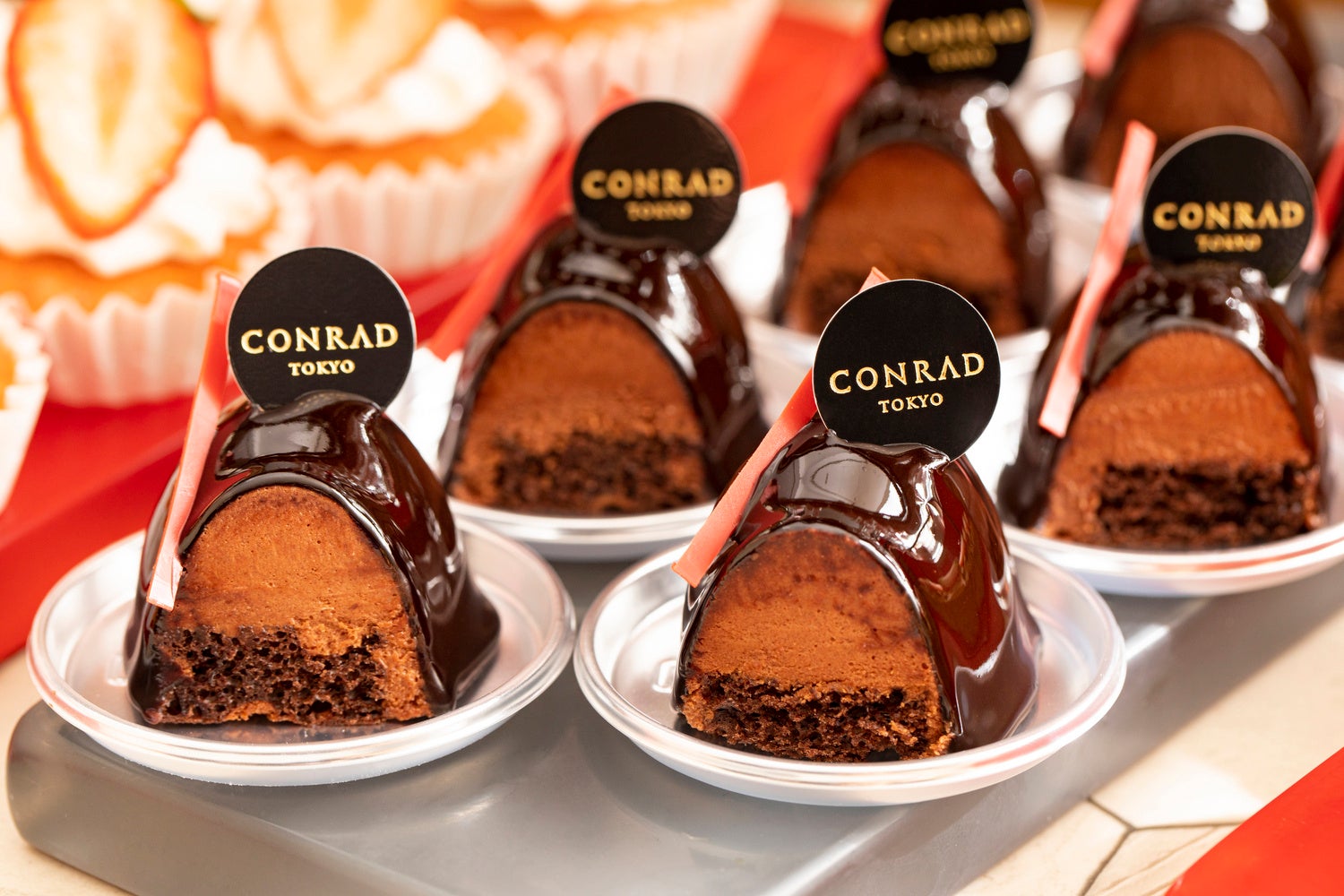 いちごとチョコレートのムース