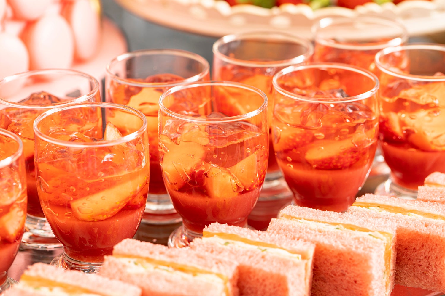 桜といちごのゼリー