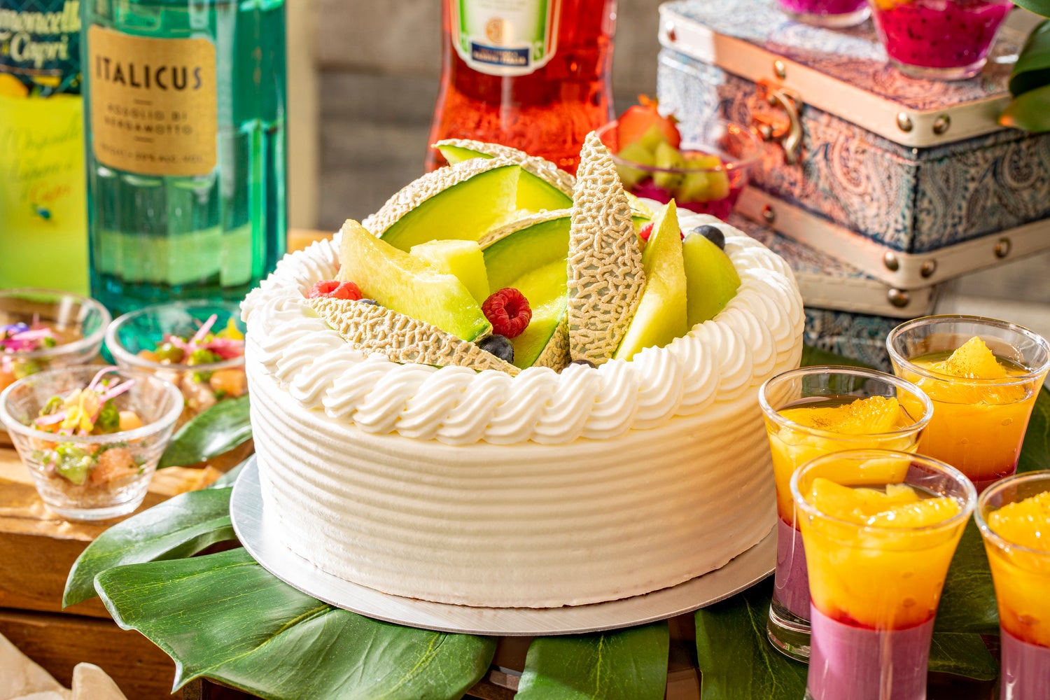 メロンのショートケーキ