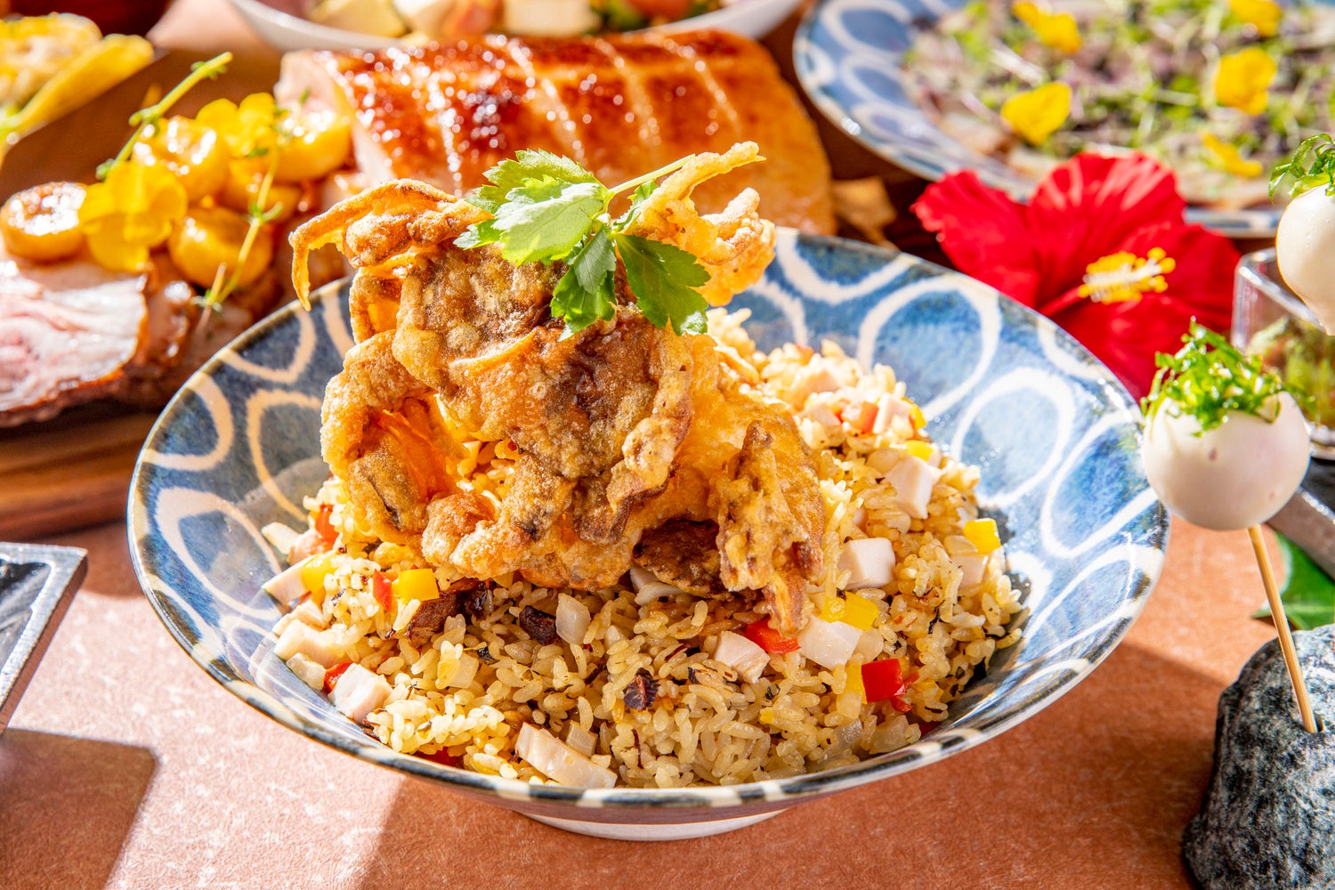 ソフトシェルクラブとフーチバージューシー