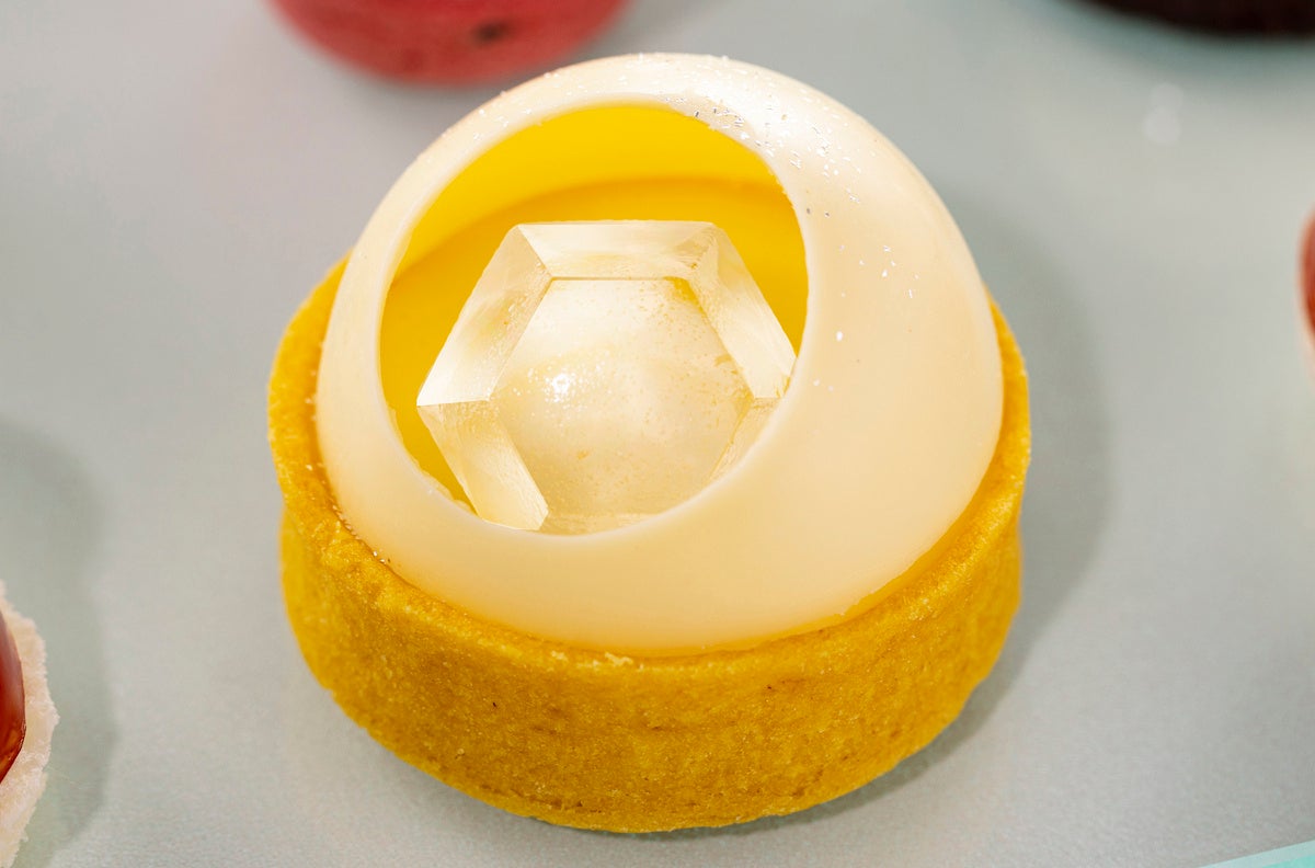 キャラメルオレンジクリーム　エルダーフラワーのジュレ