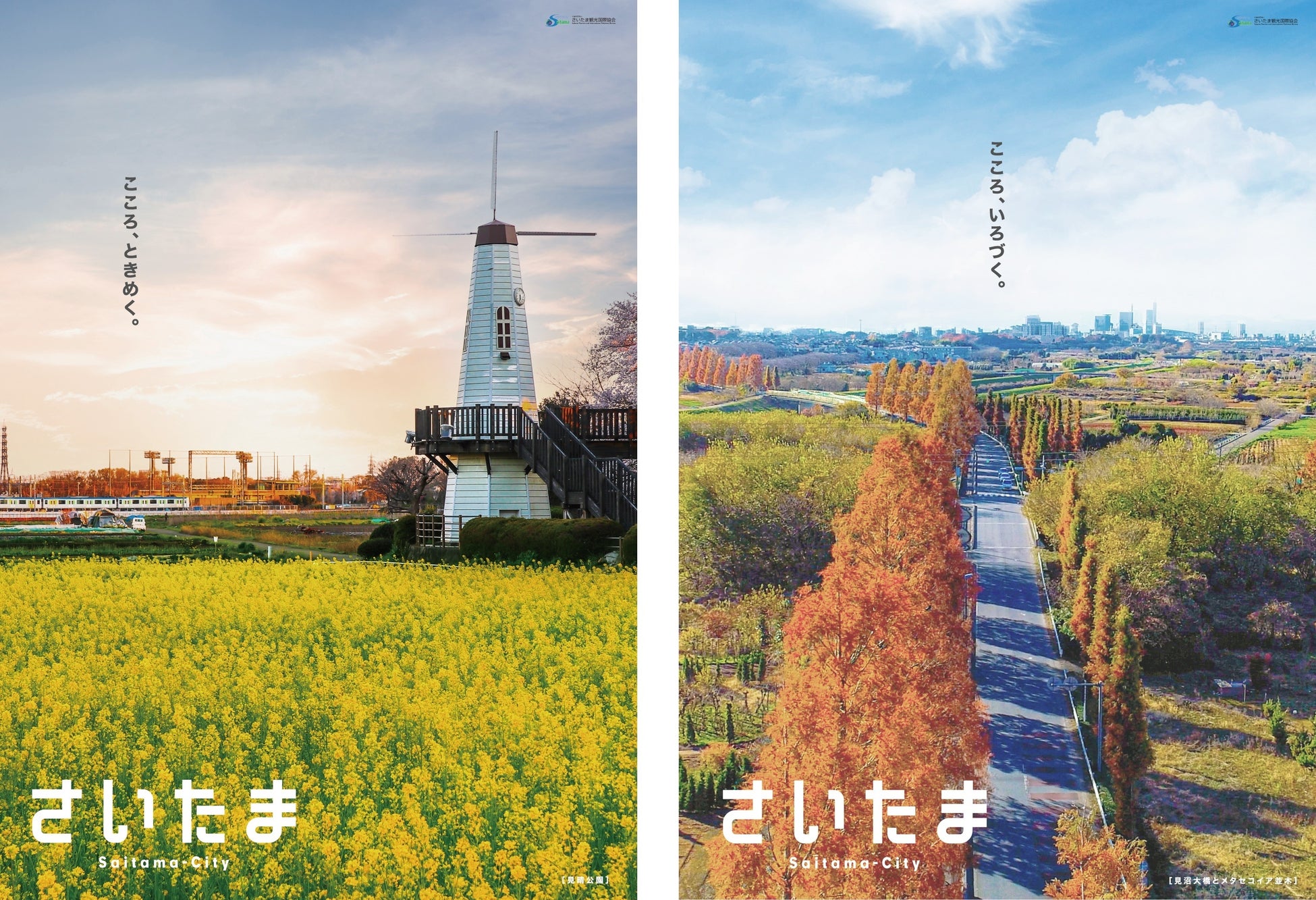【左】見晴公園 【右】メタセコイア並木