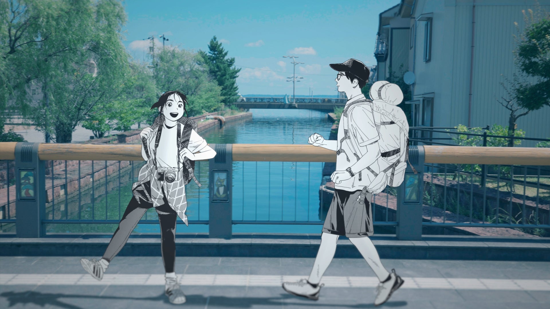 御祓川　慶応橋