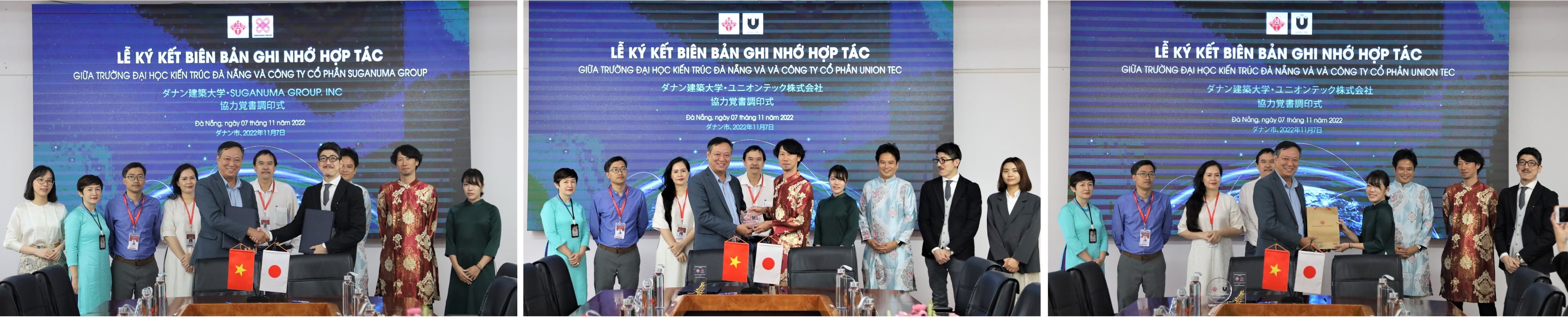 ファン・アイン・トゥアン学長・SG菅沼代表取締役・UT赤枝取締役・UTベトナム小傳支店長）