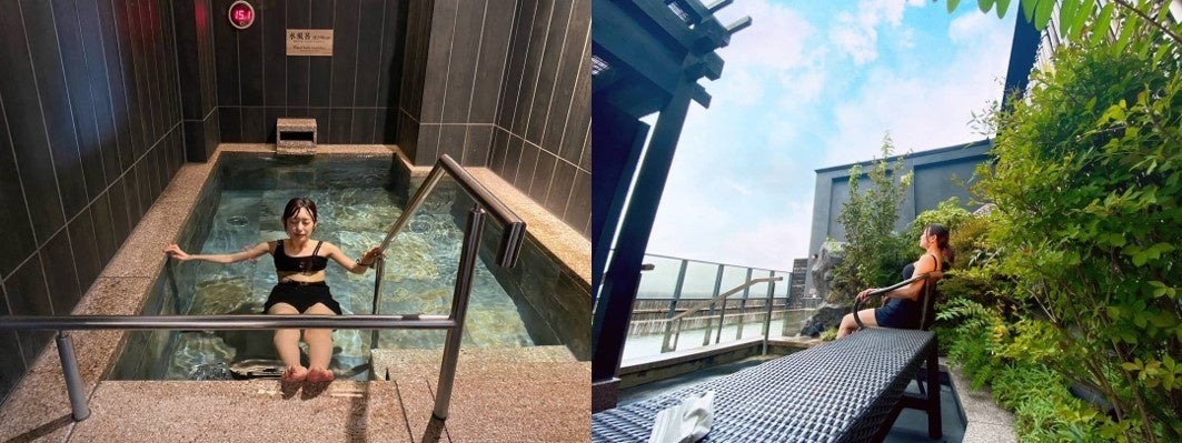 木の花の湯 水風呂・露天風呂ベンチイメージ(引用元:@mizukiss56)