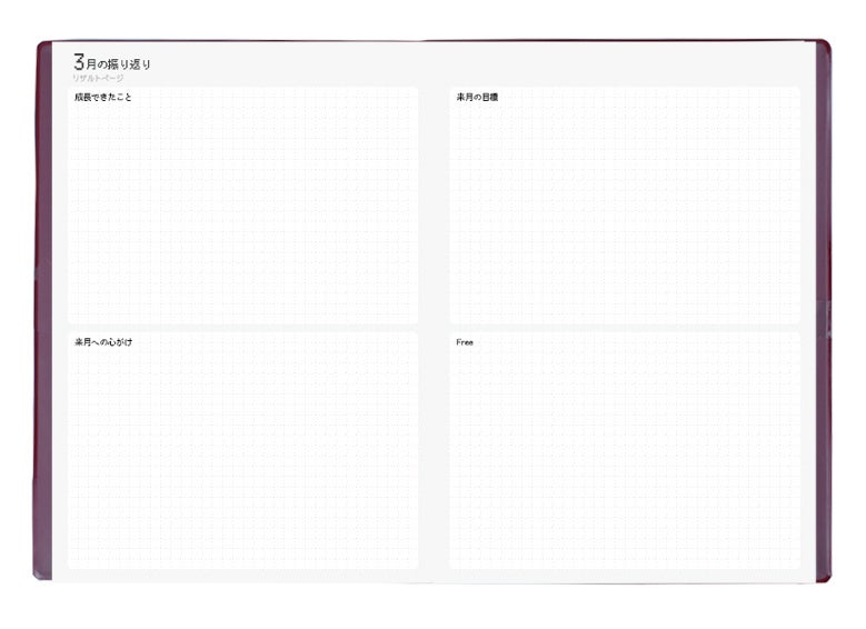 リザルトページは1ヶ月の結果を記入して振り返る