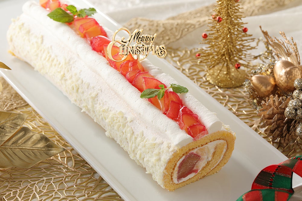 りんごとホワイトチョコのロールケーキ