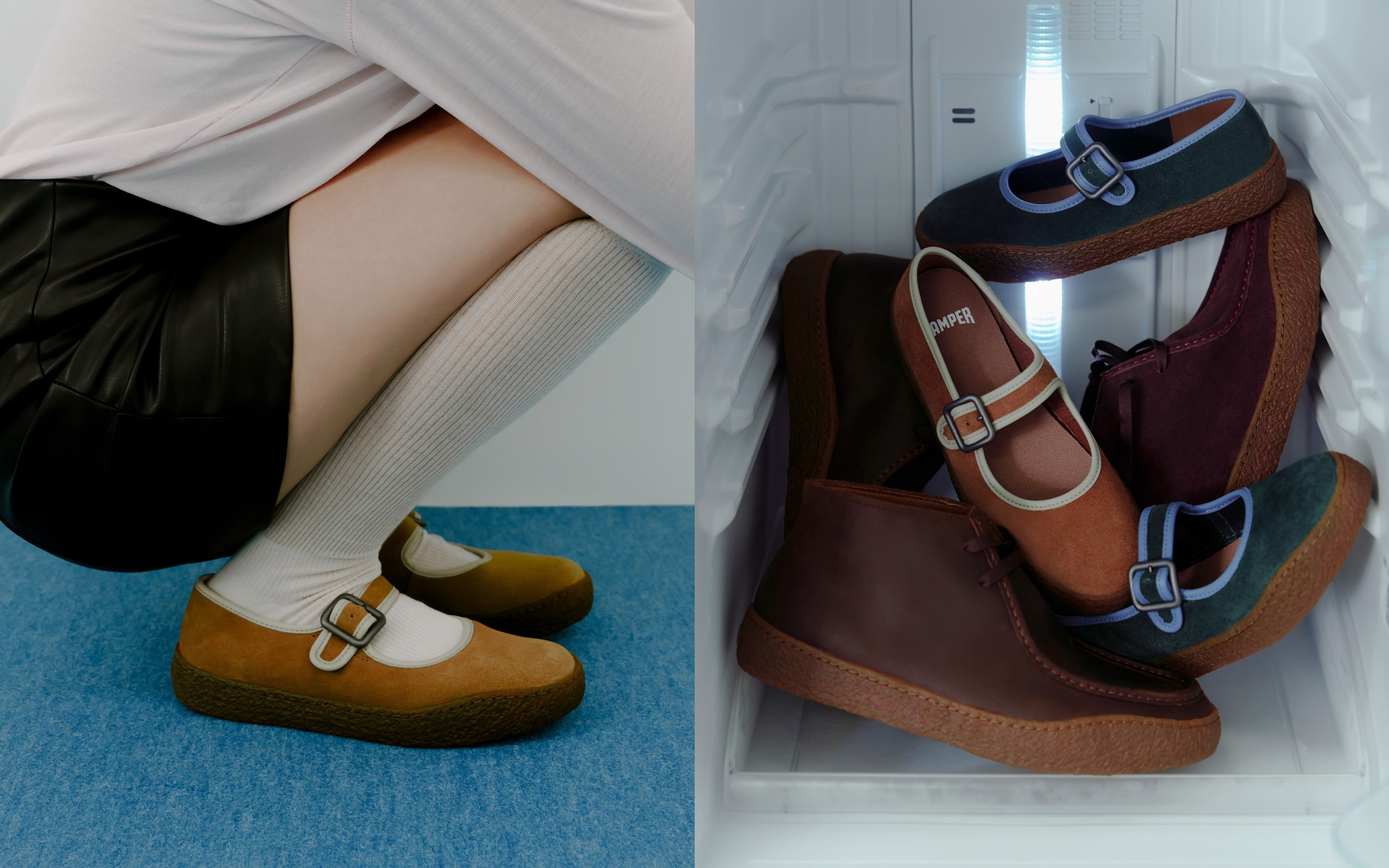 CAMPER（カンペール）」より季節感が伝わるスエード素材を採用した