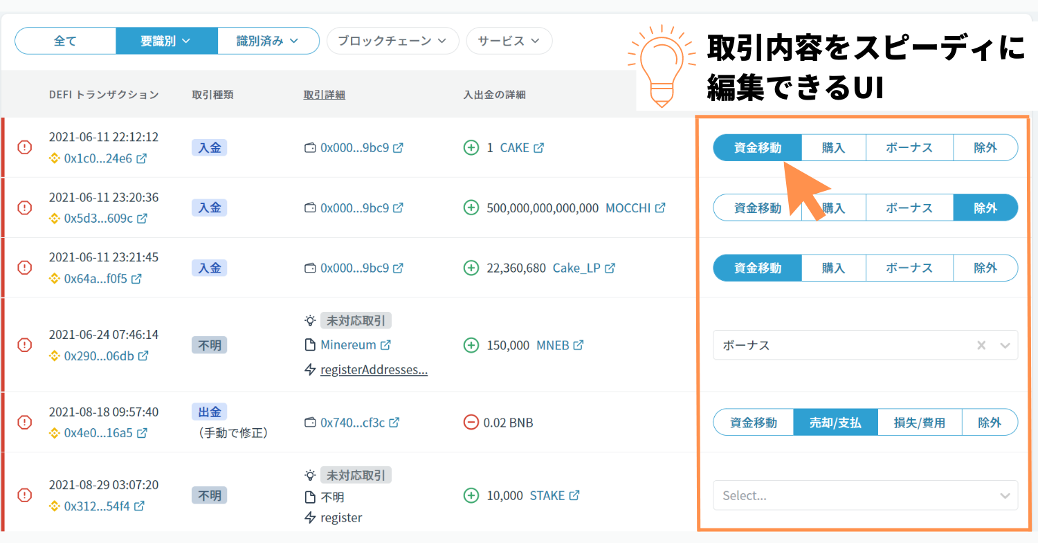 クリプタクト、DeFi取引のアグリゲーション機能を大幅強化！取引の編集・記録がさらに便利に | 株式会社pafinのプレスリリース