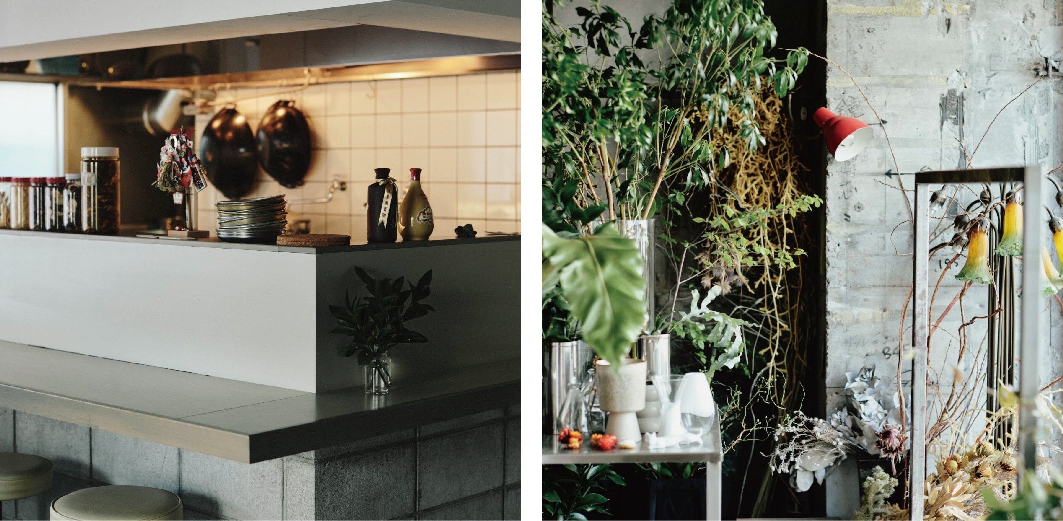 「湯気」(写真左)と「LOVELETTER」(写真右)