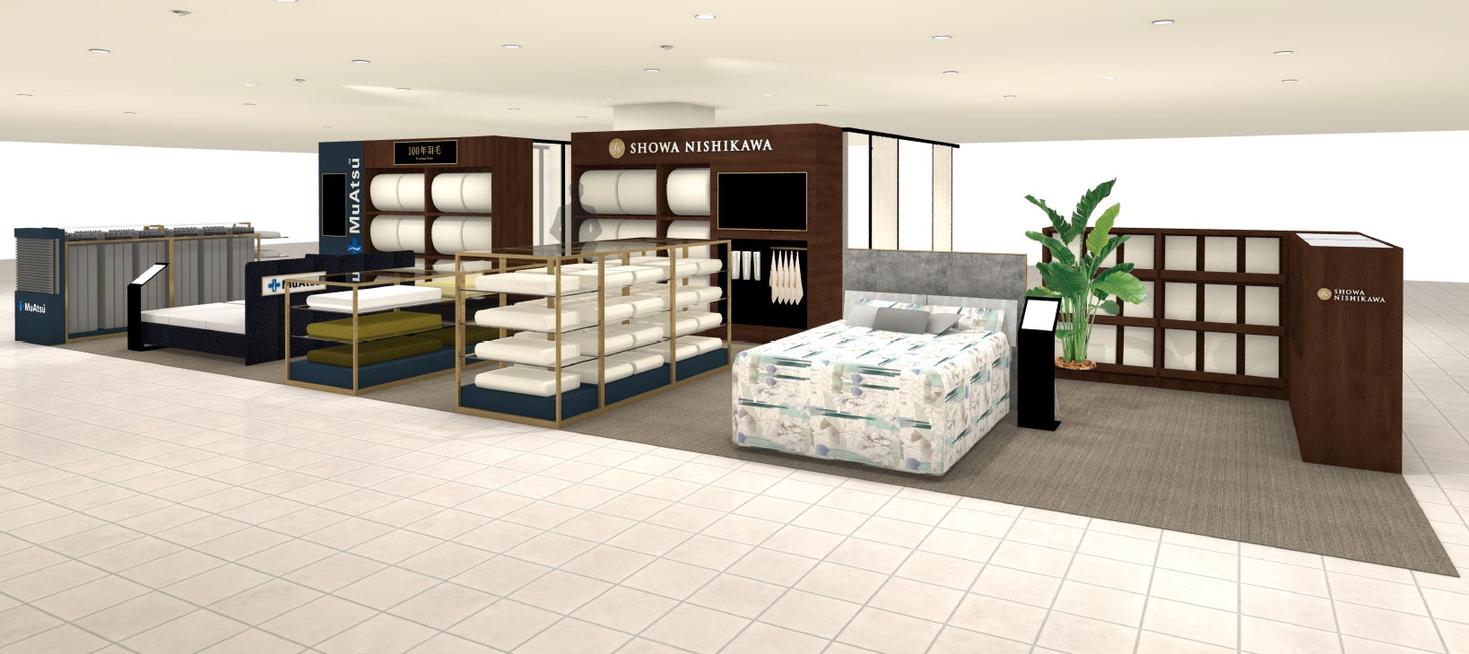 髙島屋大阪店7階催会場【HOME&INTERIOR FAIR】にて<昭和西川>の 髙島屋大阪店7階催会場【HOME&INTERIOR FAIR】にて<昭和西川>の