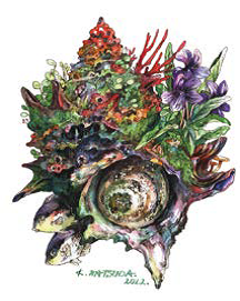 「栄螺」（タテ１８０×ヨコ１４０mm）