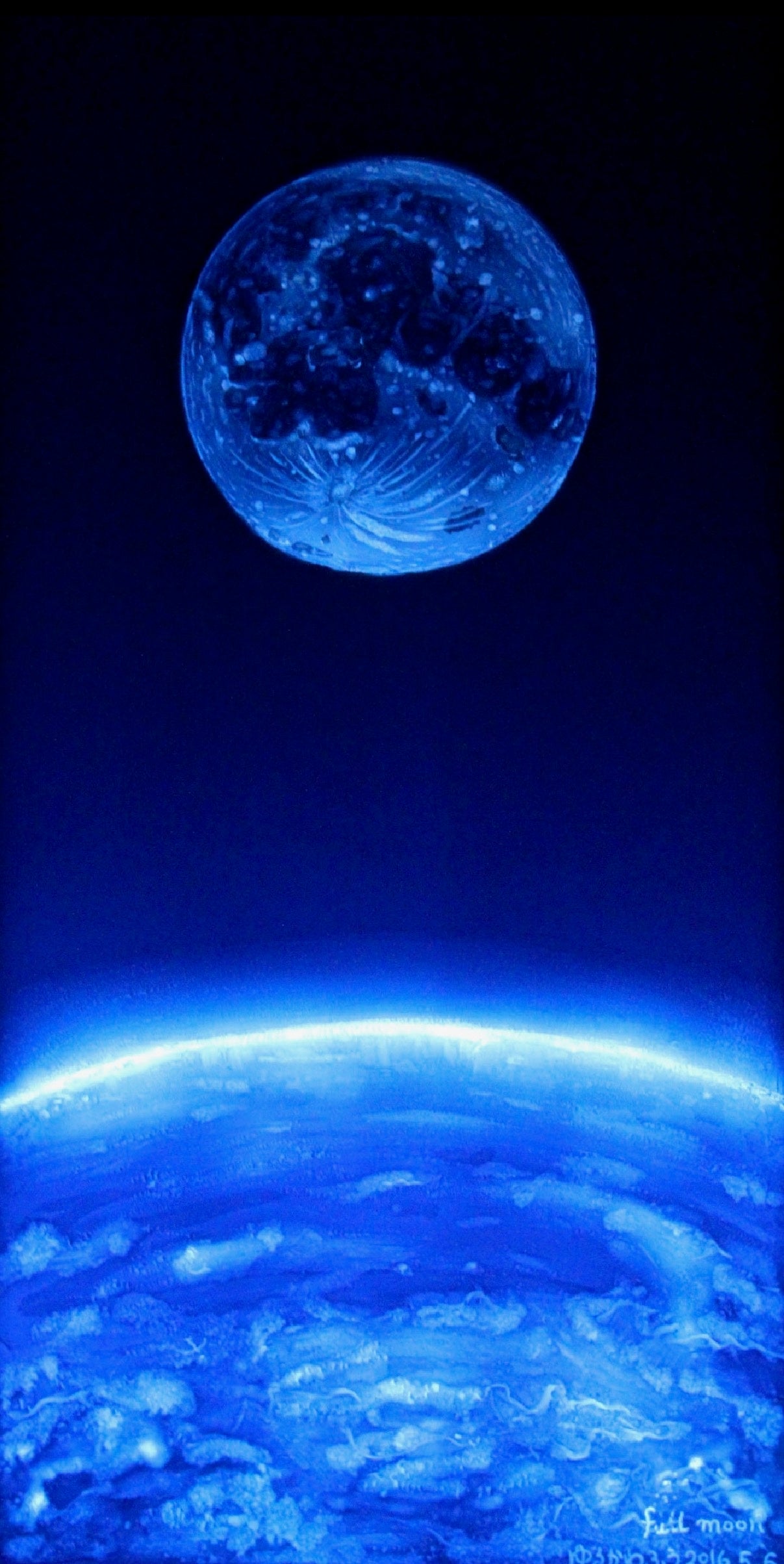 《full moon》2016年 　　　　　　　　縦182cm×横90cm 