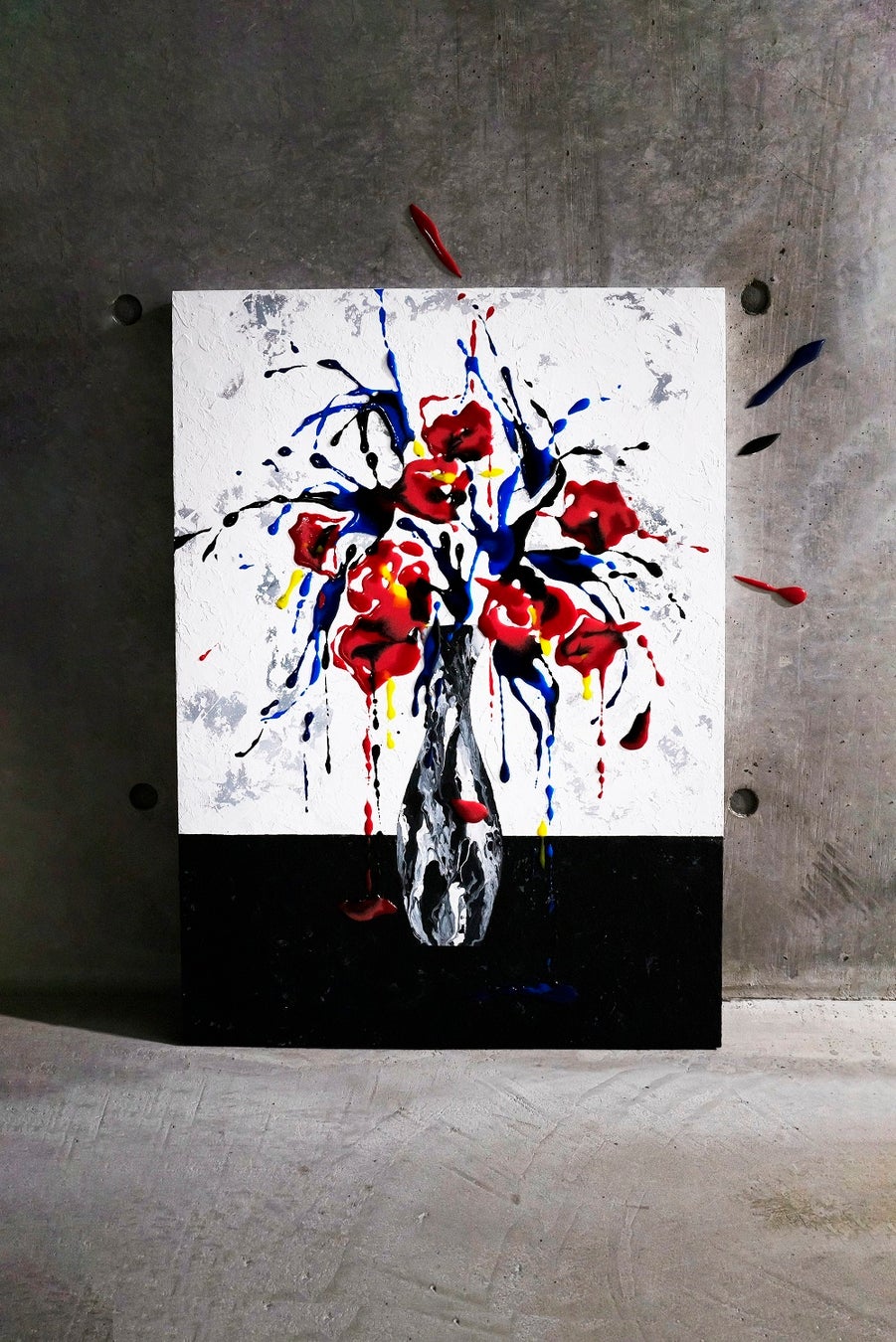 「Untitled 5」728 x 515 Acrylic and Resing on Wood Panel