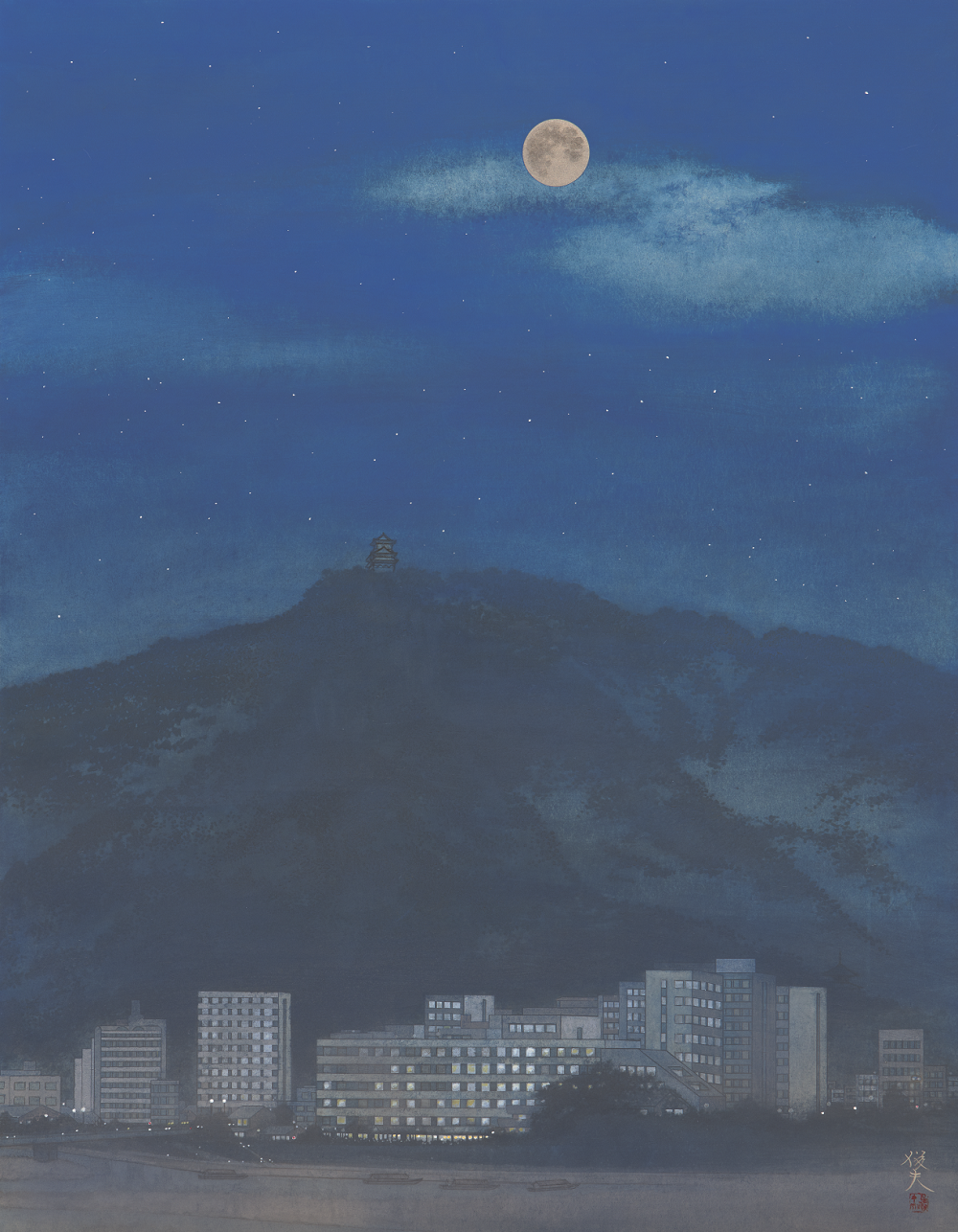 「長良川心象　月光」田渕　俊夫