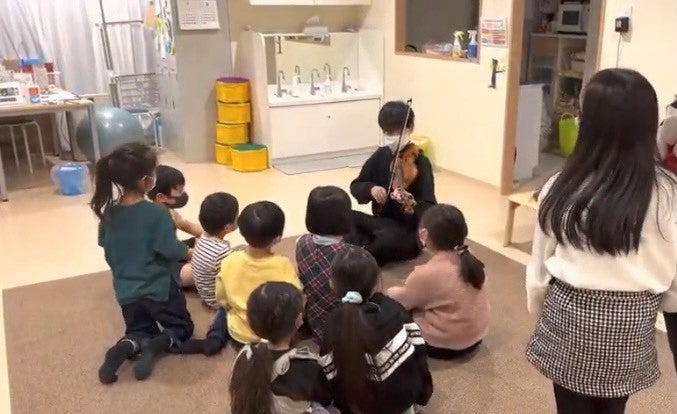 ▲学童クラブでのリハーサルの様子