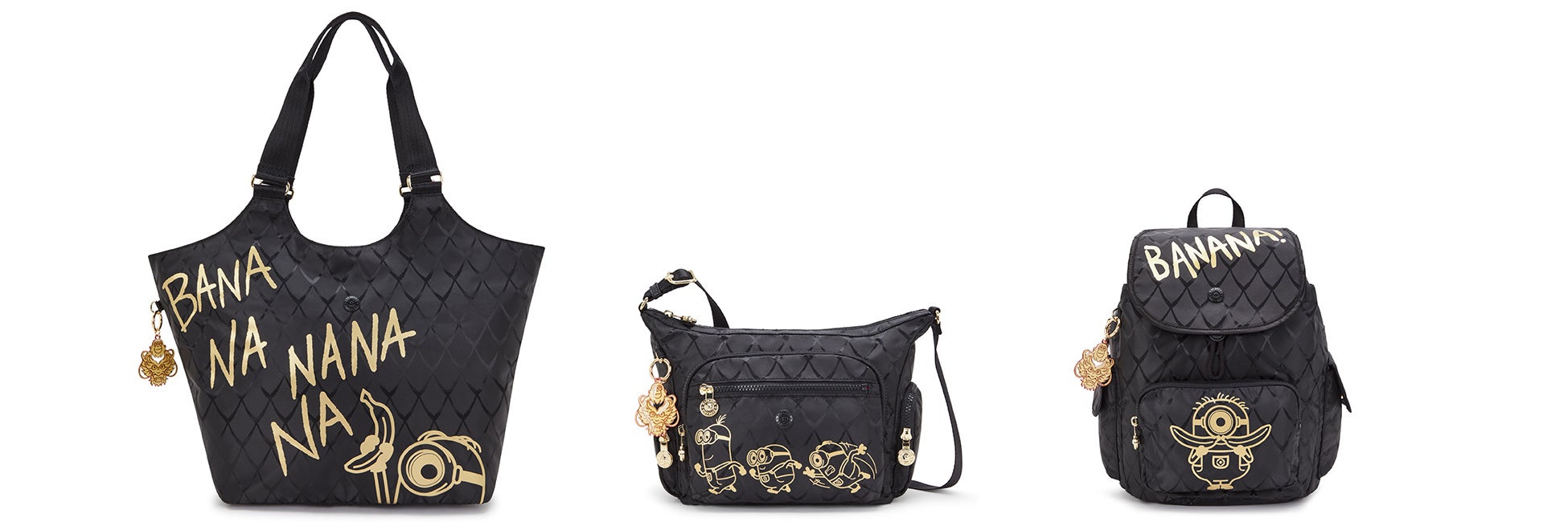 （左から）ニューシスリー 30,250円／ギャビーエス 28,050円／シティパックエス30,250円【カラー名：すべてミニオンエンボス】 ※すべて税込価格