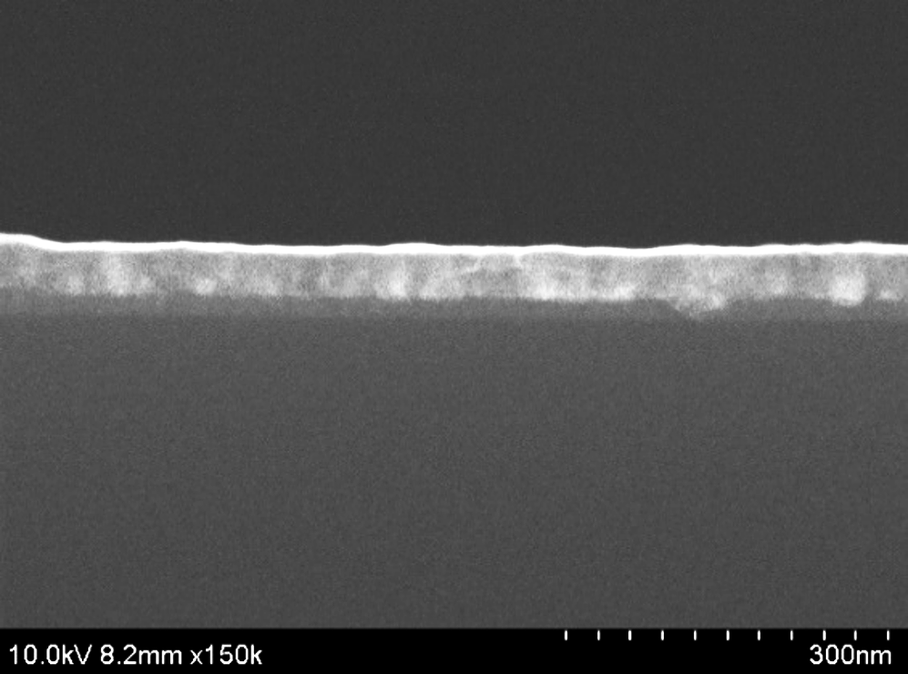 ＜TRuSTによる2段階成膜の断面SEM画像＞