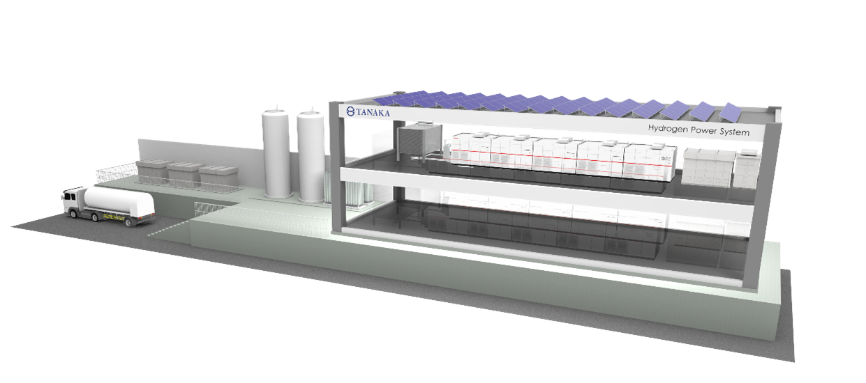 ＜田中貴金属工業設備導入イメージ　提供：東芝エネルギーシステムズ＞