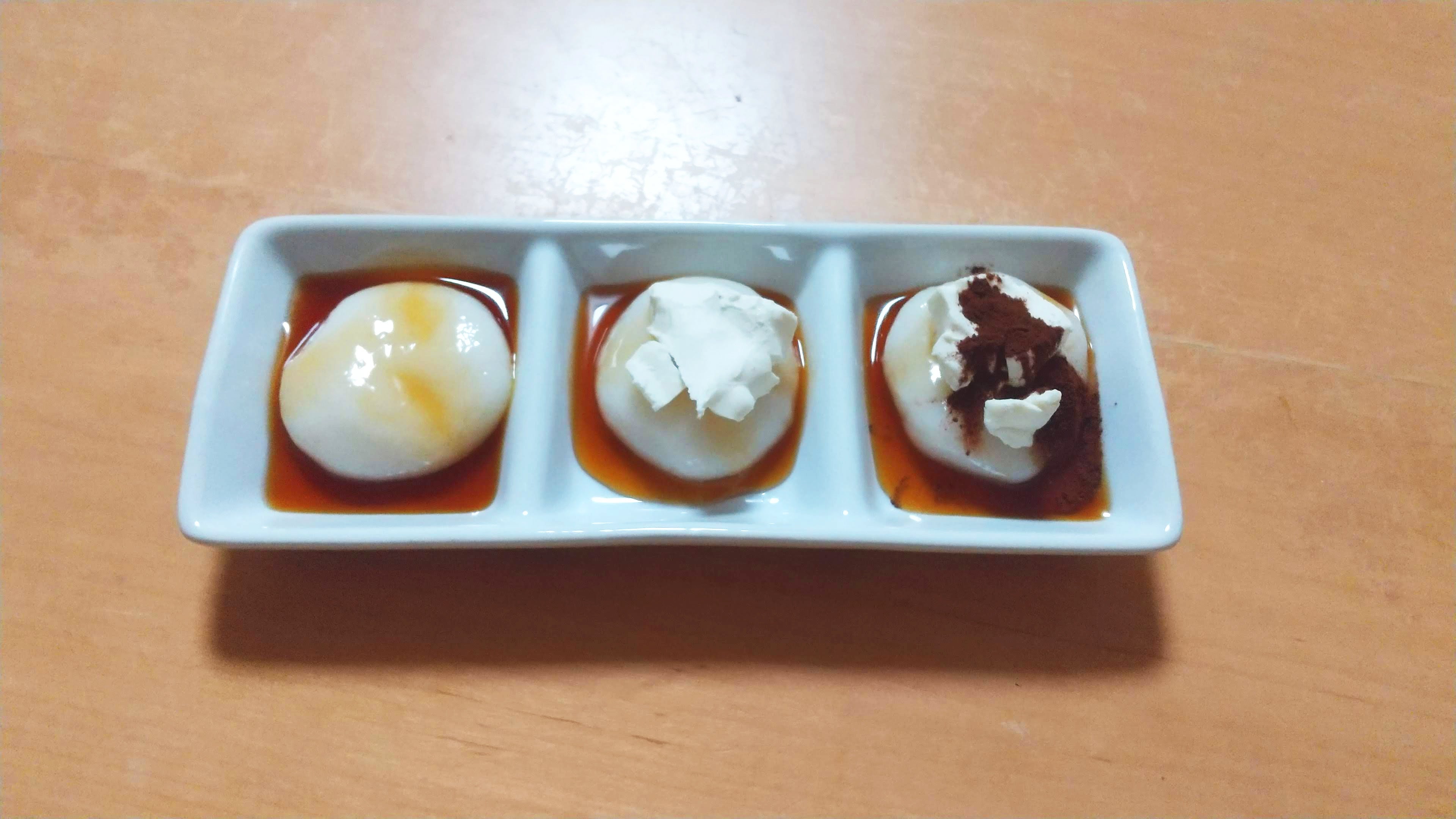 「クリームチーズ」「ココアパウダー」を加えて和洋スイーツに大変身！