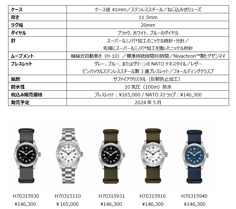 カーキ フィールド エクスペディション 41mm