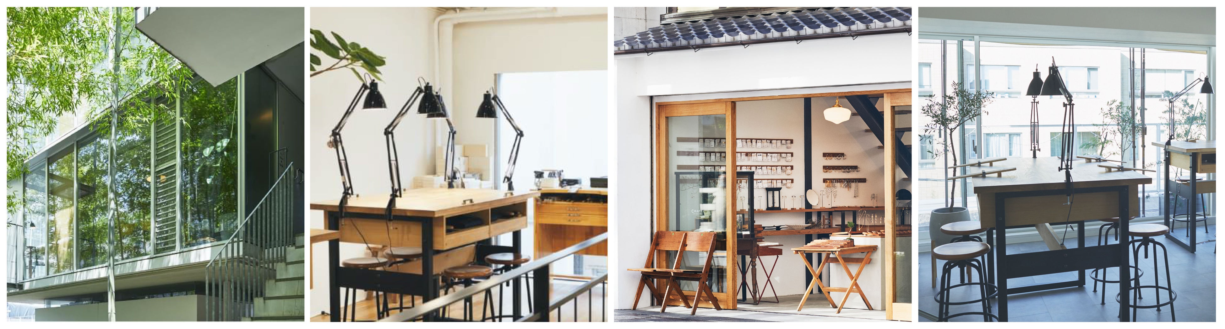 左から目黒本店、吉祥寺店、表参道店、京都店。（ほか、鎌倉店、川越店、大阪店に加え8店舗目）