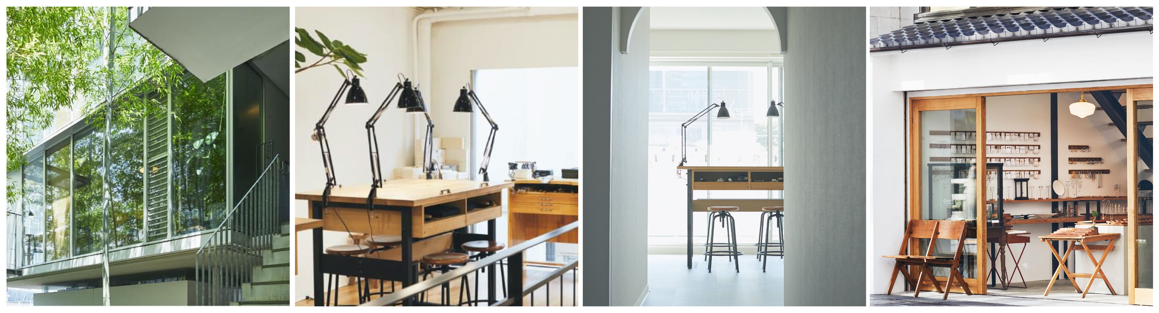 左から目黒本店、吉祥寺店、京都店、表参道店。（ほか、鎌倉店、川越店、大阪店に加え8店舗目）