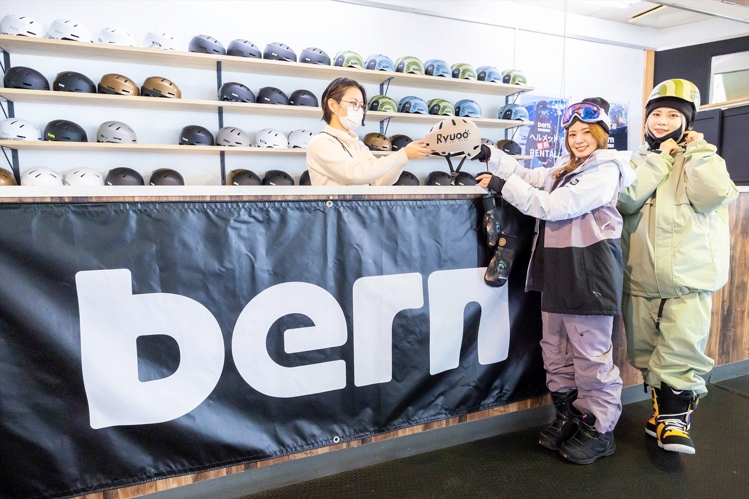 ヘルメットの無料貸出