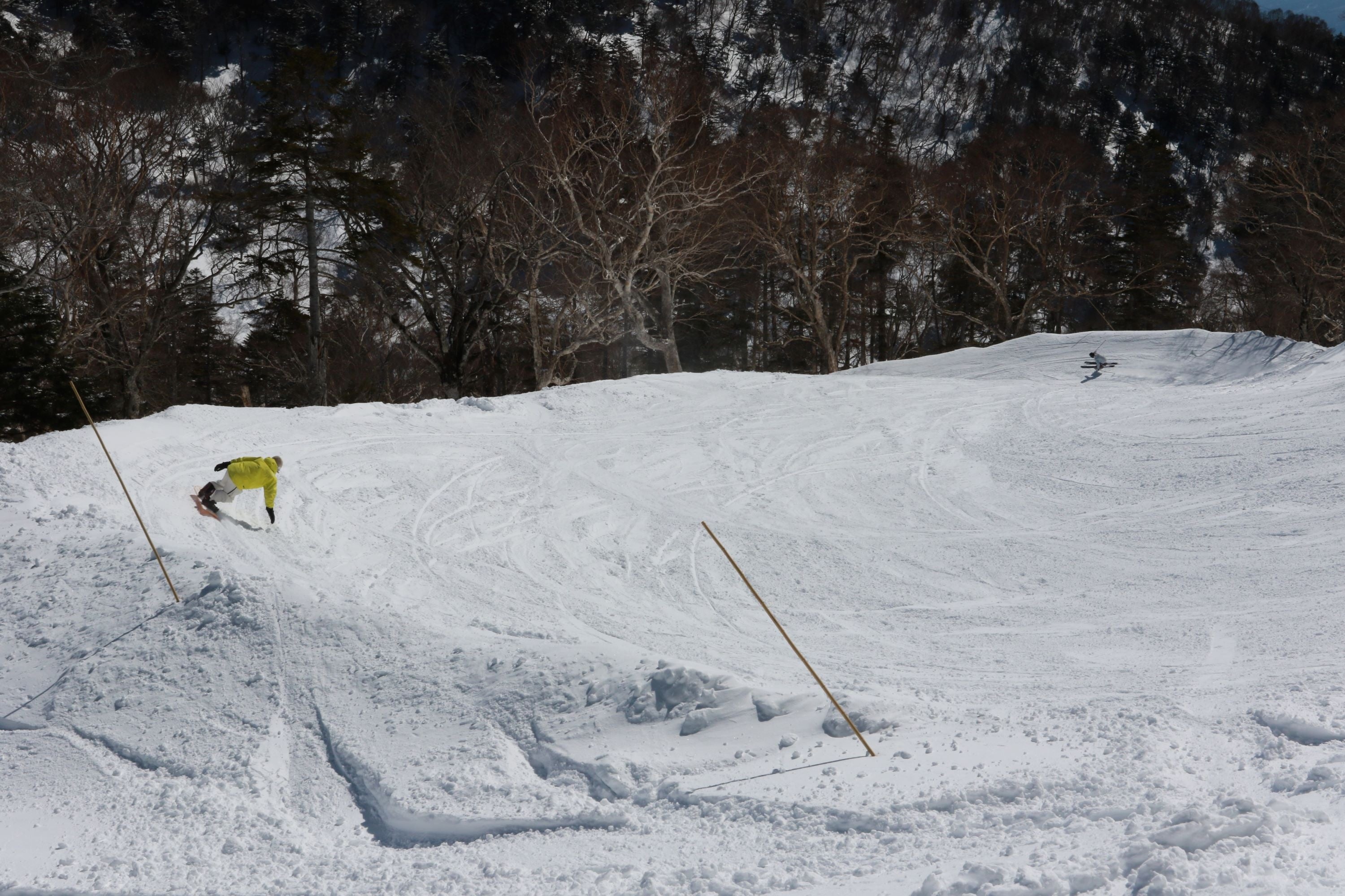 コースのカーブに沿って人工的に作られたバンク