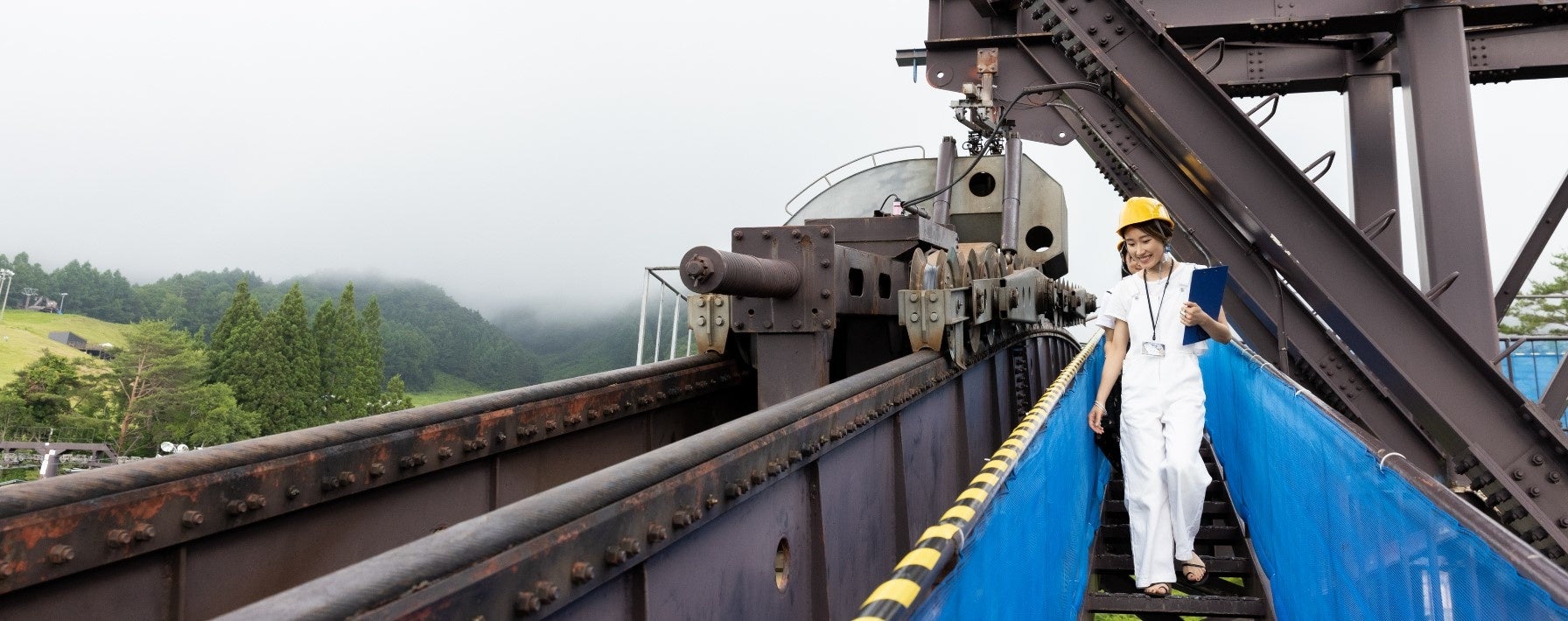 普段は入れない点検台も見学