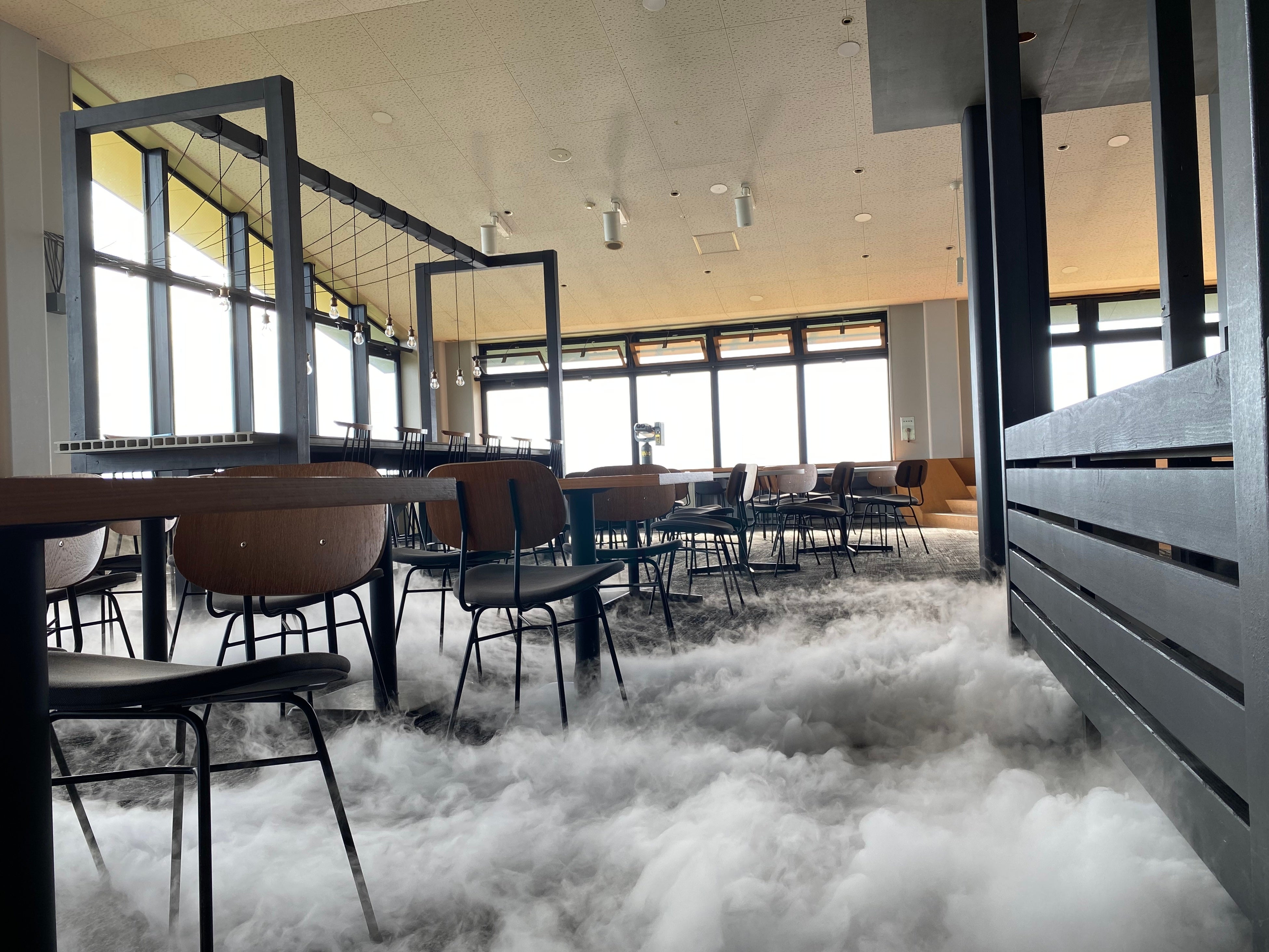 雲海タイムになると雲が発生