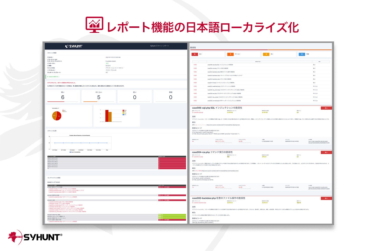 レポート機能の日本語ローカライズ化