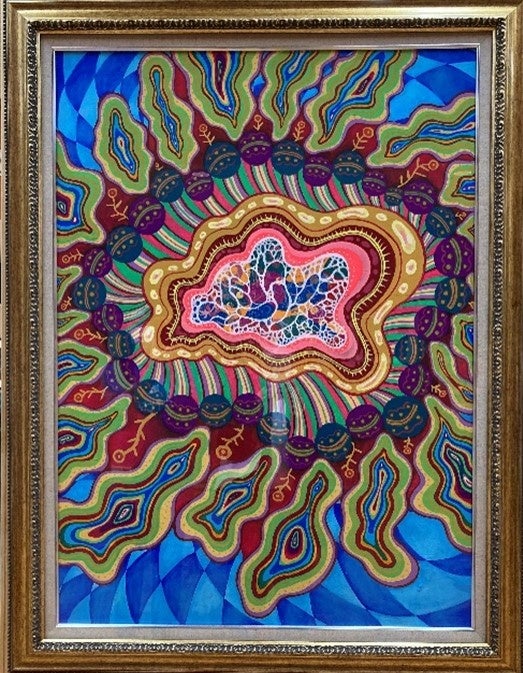 「JTB賞」受賞作品：『たゆたうひまわり』、アーティスト名：櫻井　彩也香、展示場所：深川江戸資料館 レクホール