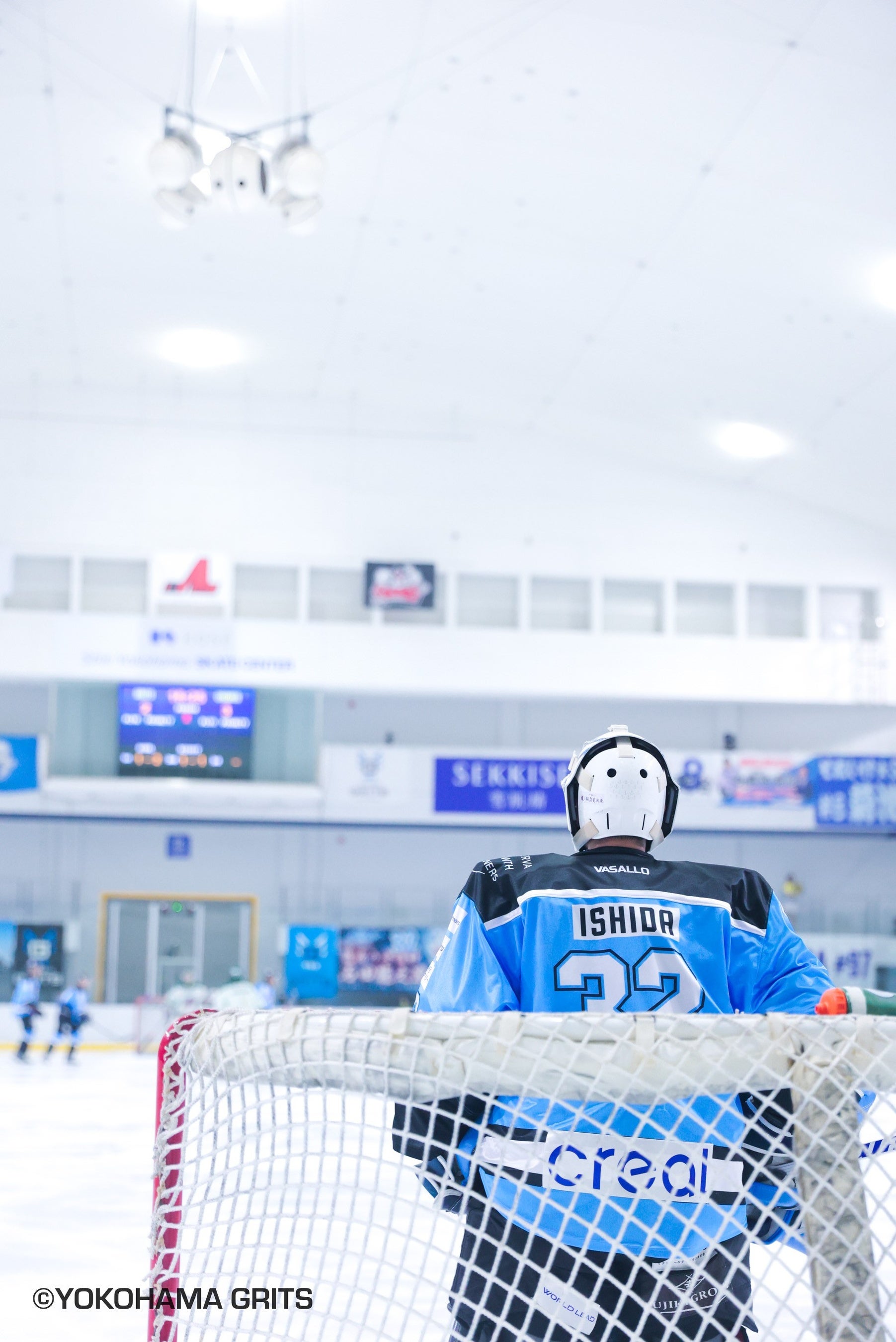 リンク上でプレーする#32石田龍之進選手