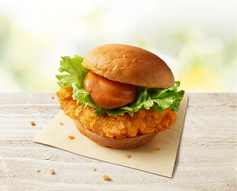 「辛口チキンフィレバーガー」イメージ