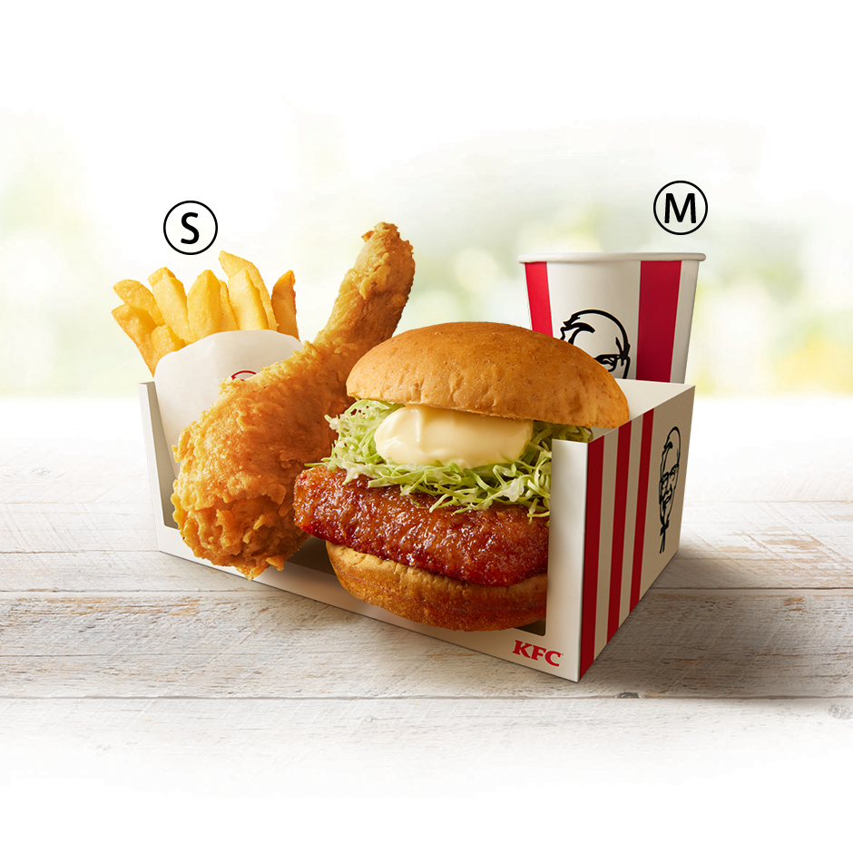 「和風チキンカツバーガーよくばりセット」イメージ