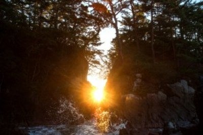 神割崎での日の出のイメージ